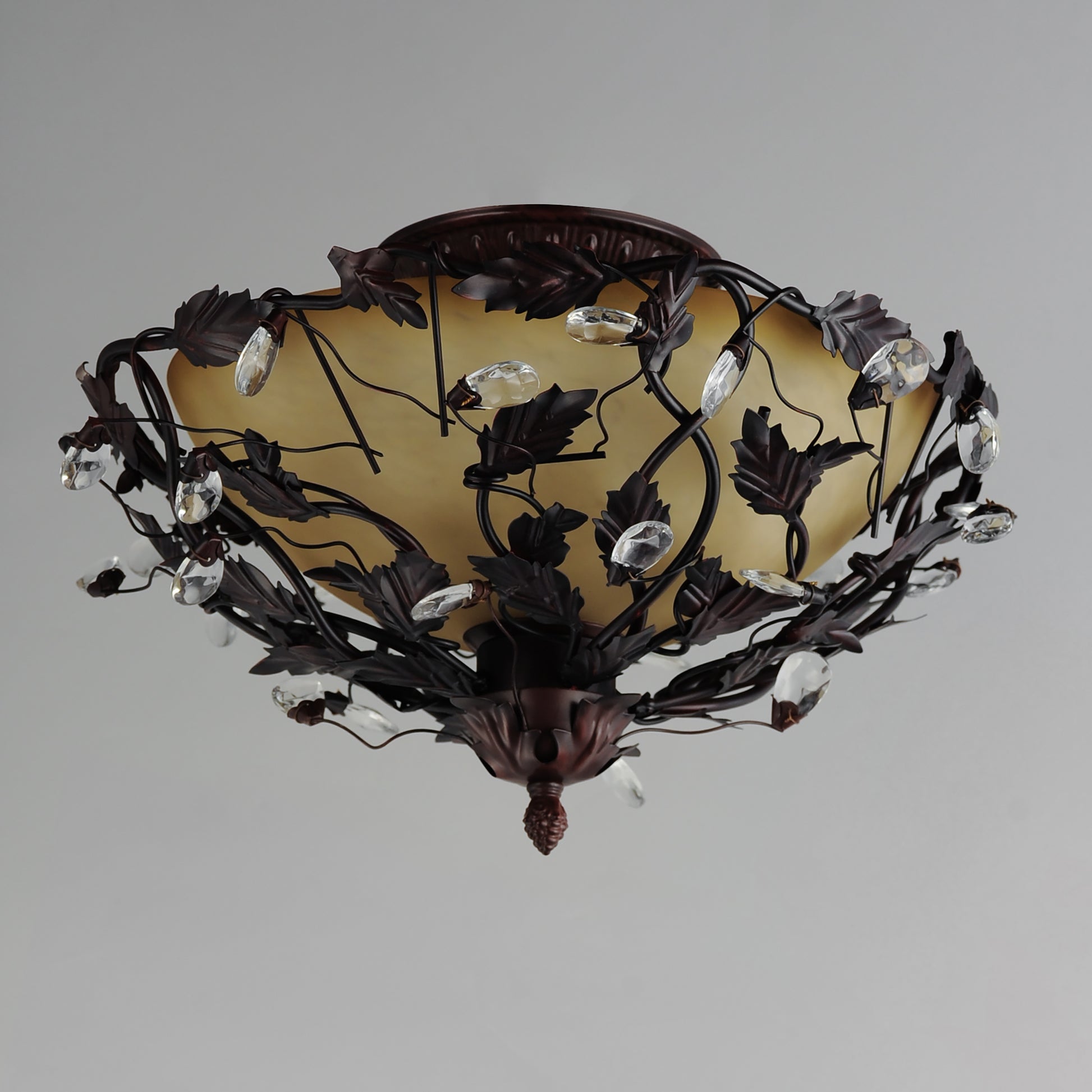 Elegante 3-Light Semi-Flush Mount Oil Rubbed Bronze by Maxim Lighting
