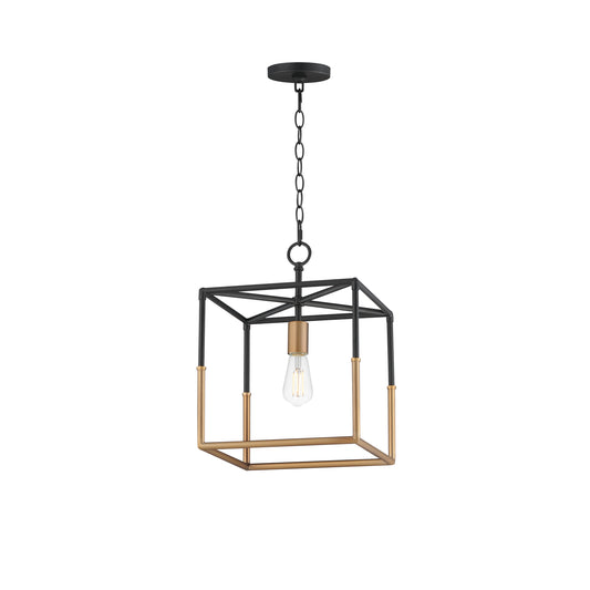Soho Pendant Black/Weathered Brass by Maxim Lighting