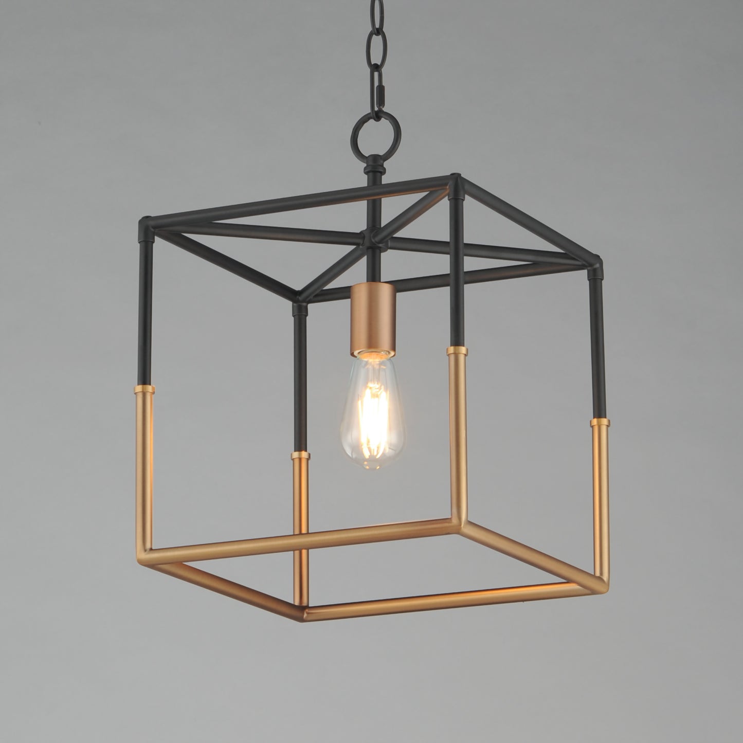 Soho Pendant Black/Weathered Brass by Maxim Lighting