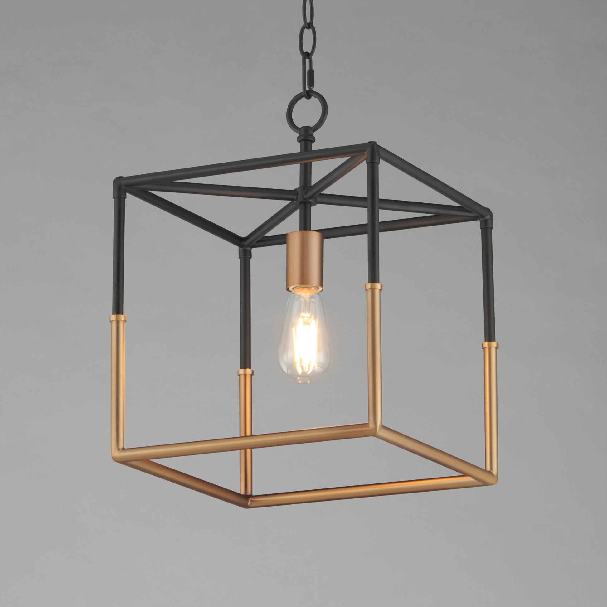 Soho Pendant Black/Weathered Brass by Maxim Lighting