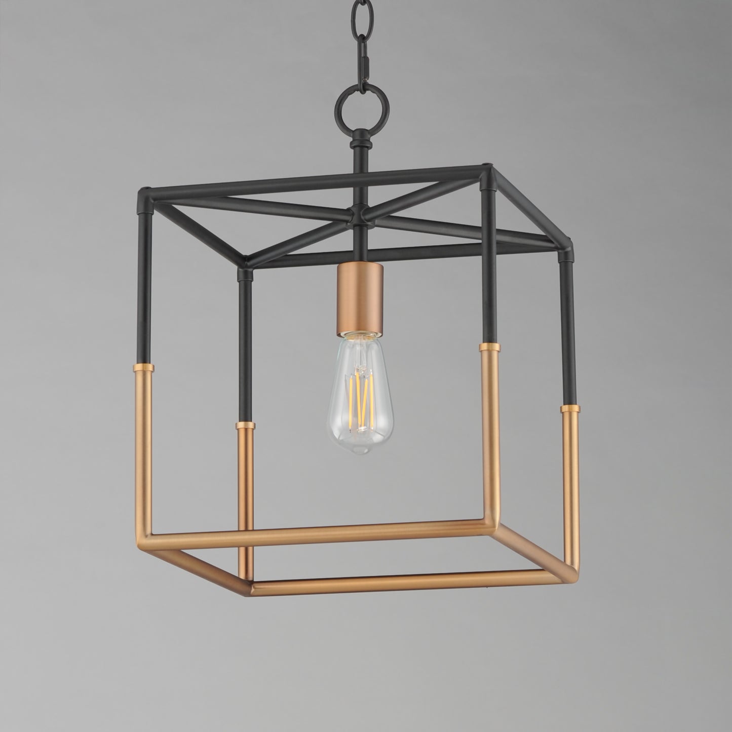 Soho Pendant Black/Weathered Brass by Maxim Lighting
