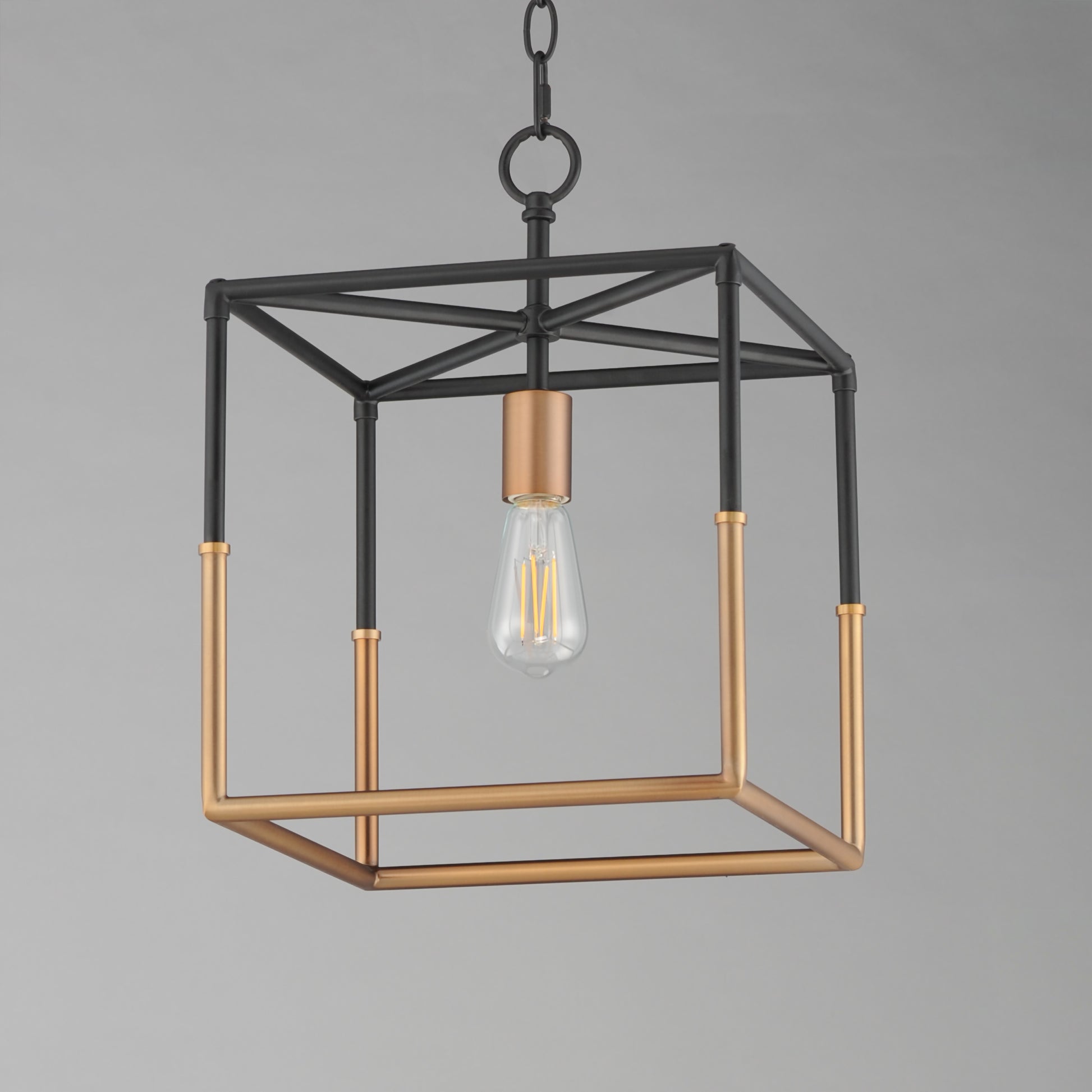 Soho Pendant Black/Weathered Brass by Maxim Lighting