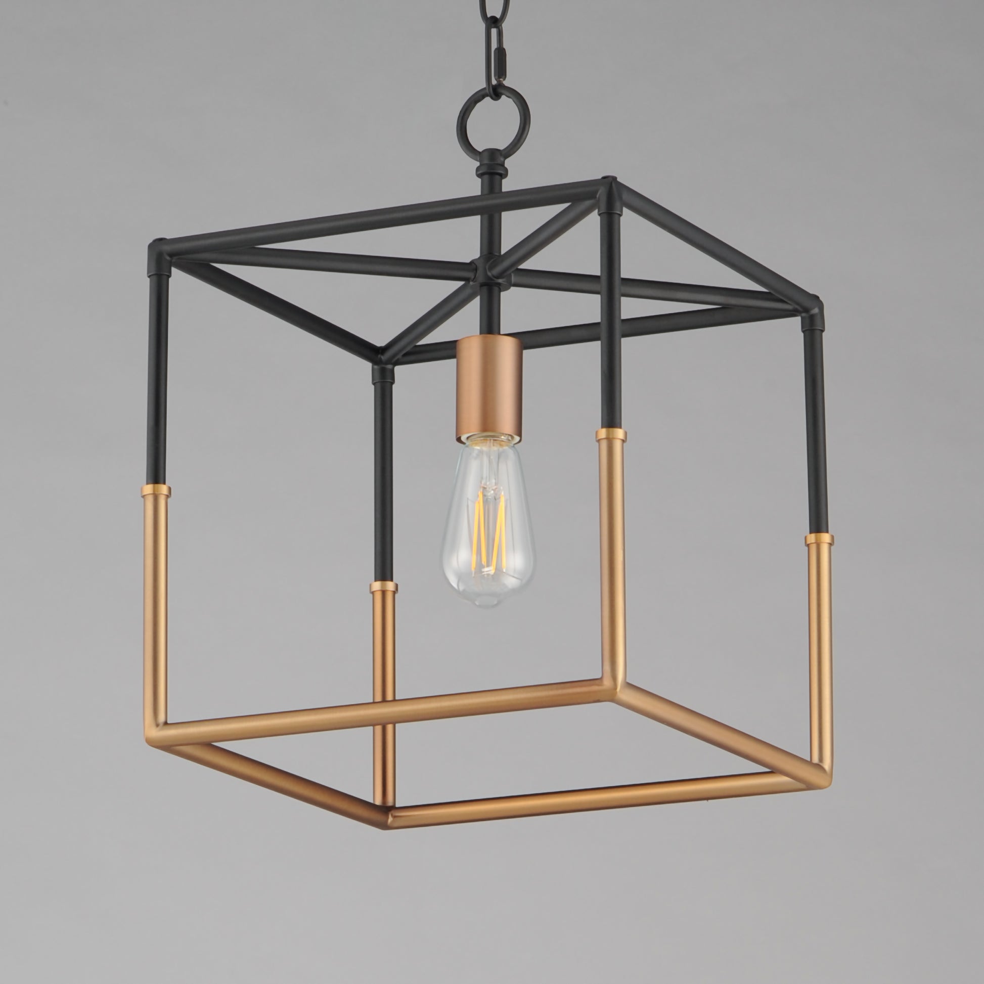 Soho Pendant Black/Weathered Brass by Maxim Lighting