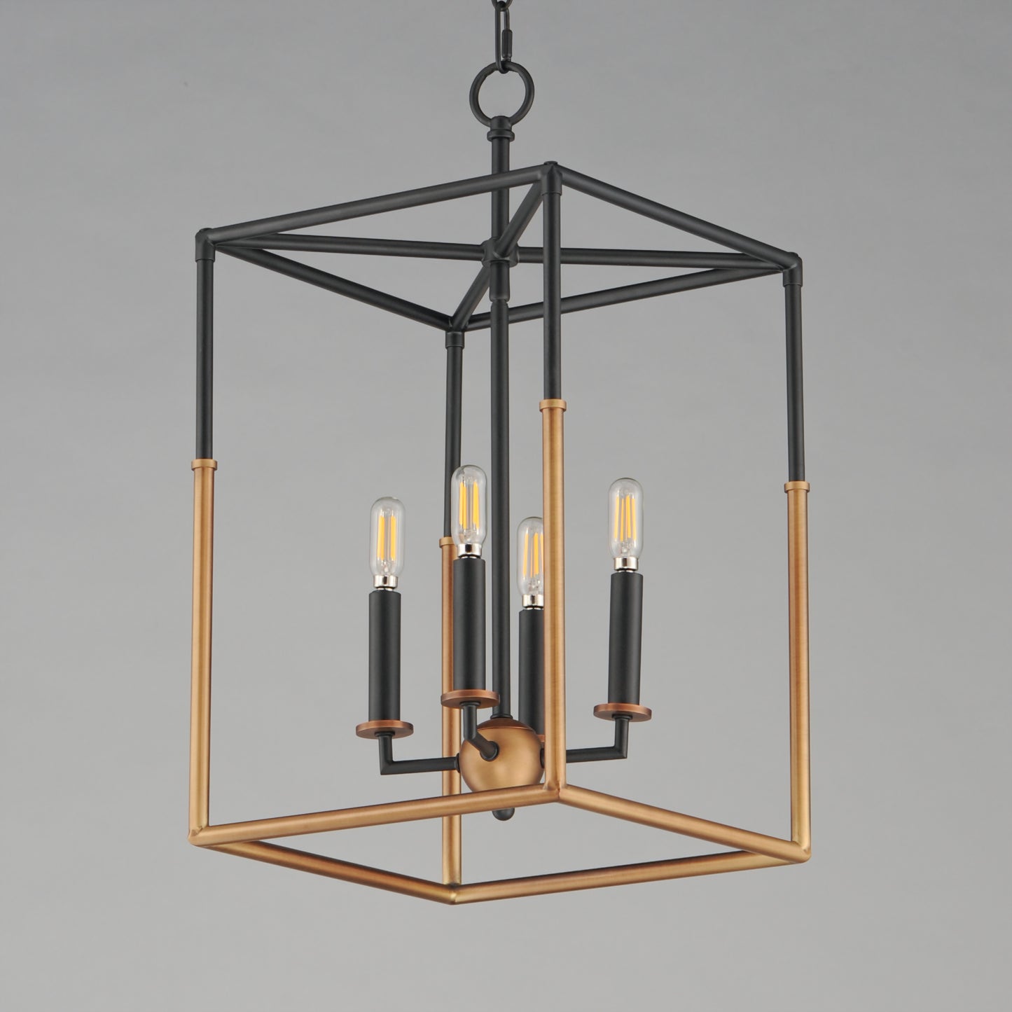 Soho 4-Light Pendant Black/Weathered Brass by Maxim Lighting