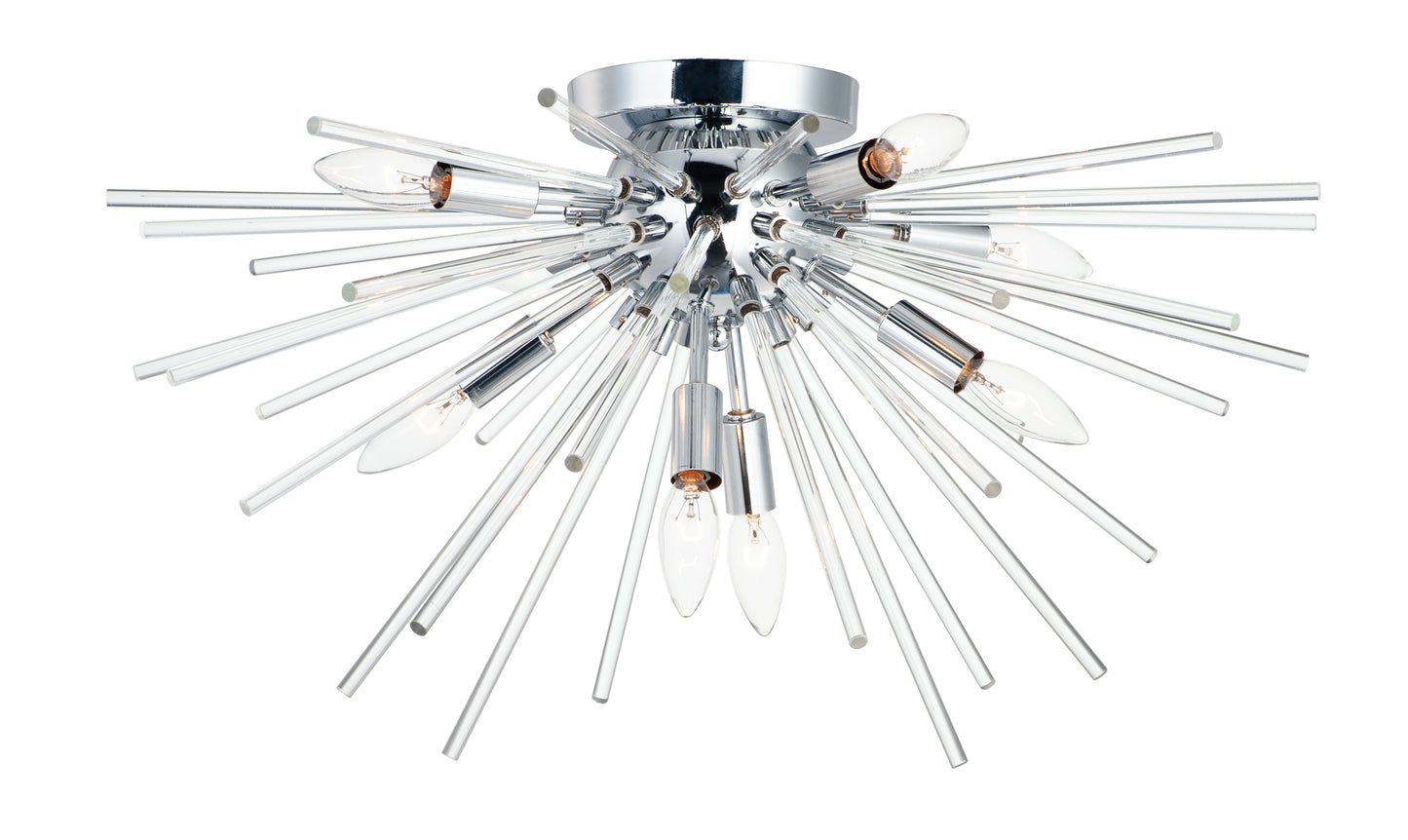 Polaris 8-Light Flush Mount Polished Chrome by Maxim Lighting