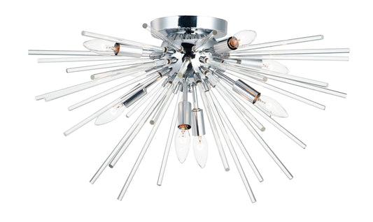 Polaris 8-Light Flush Mount Polished Chrome by Maxim Lighting