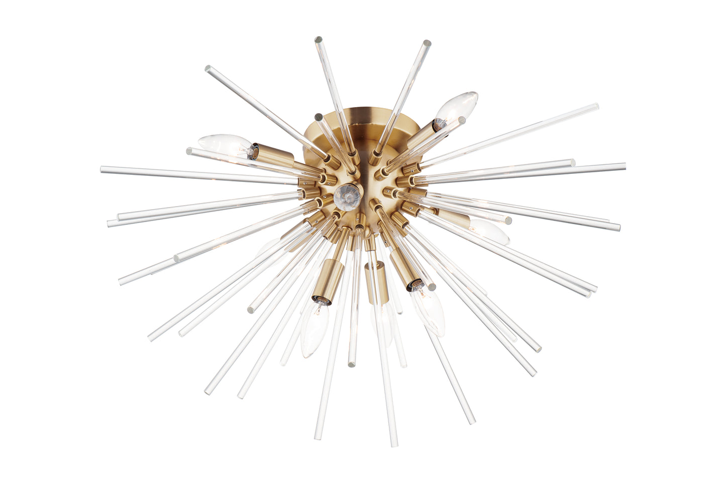 Polaris 8-Light Flush Mount Satin Brass by Maxim Lighting