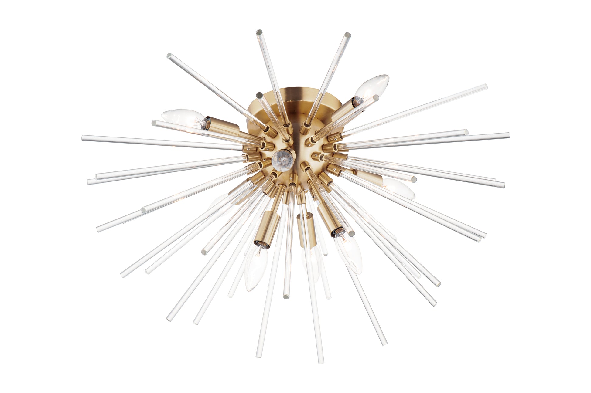 Polaris 8-Light Flush Mount Satin Brass by Maxim Lighting