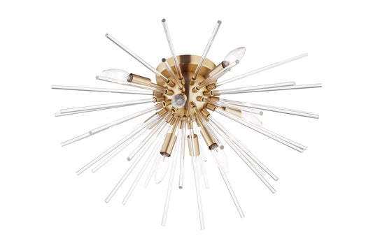 Polaris 8-Light Flush Mount Satin Brass by Maxim Lighting