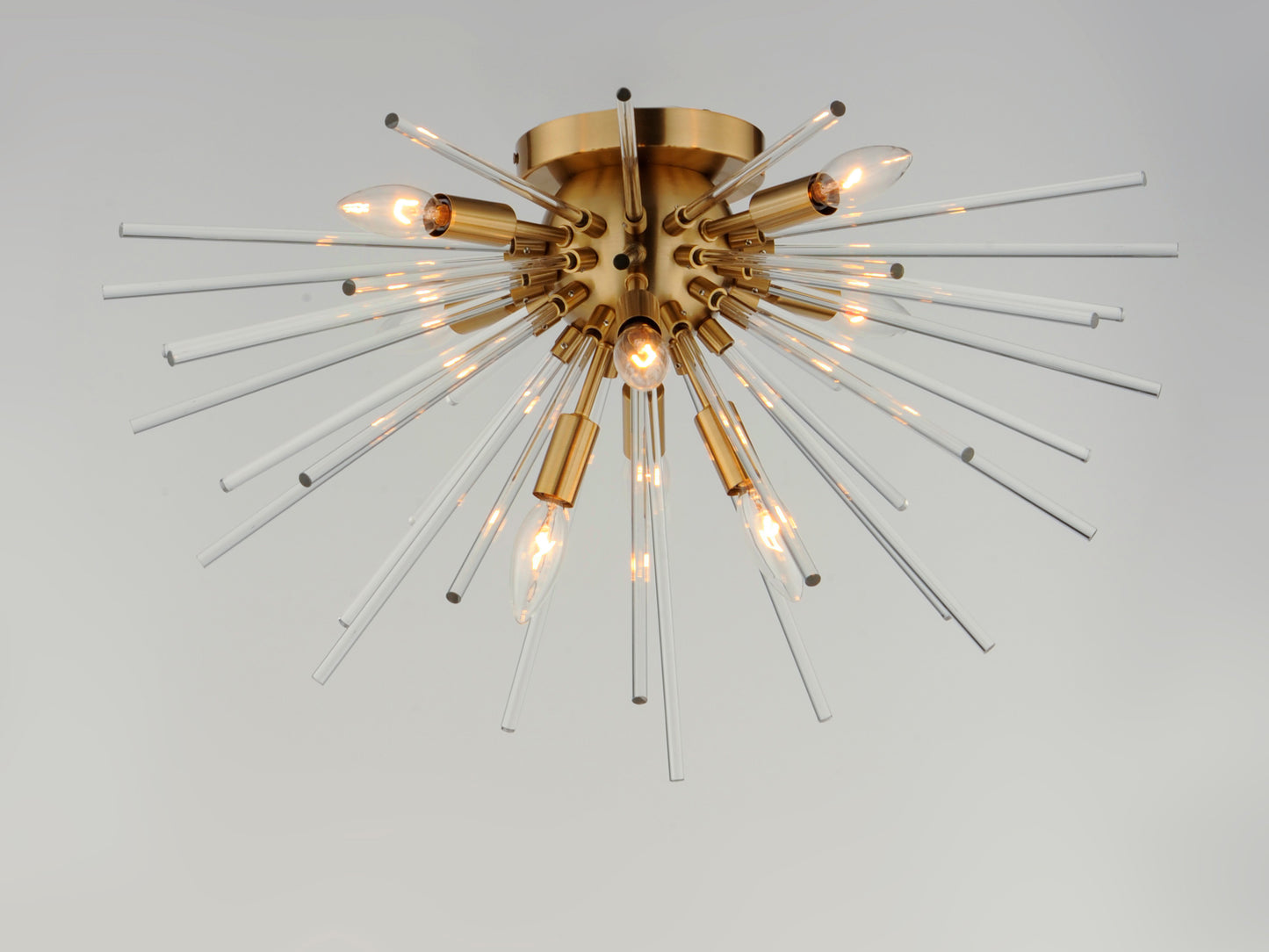 Polaris 8-Light Flush Mount Satin Brass by Maxim Lighting