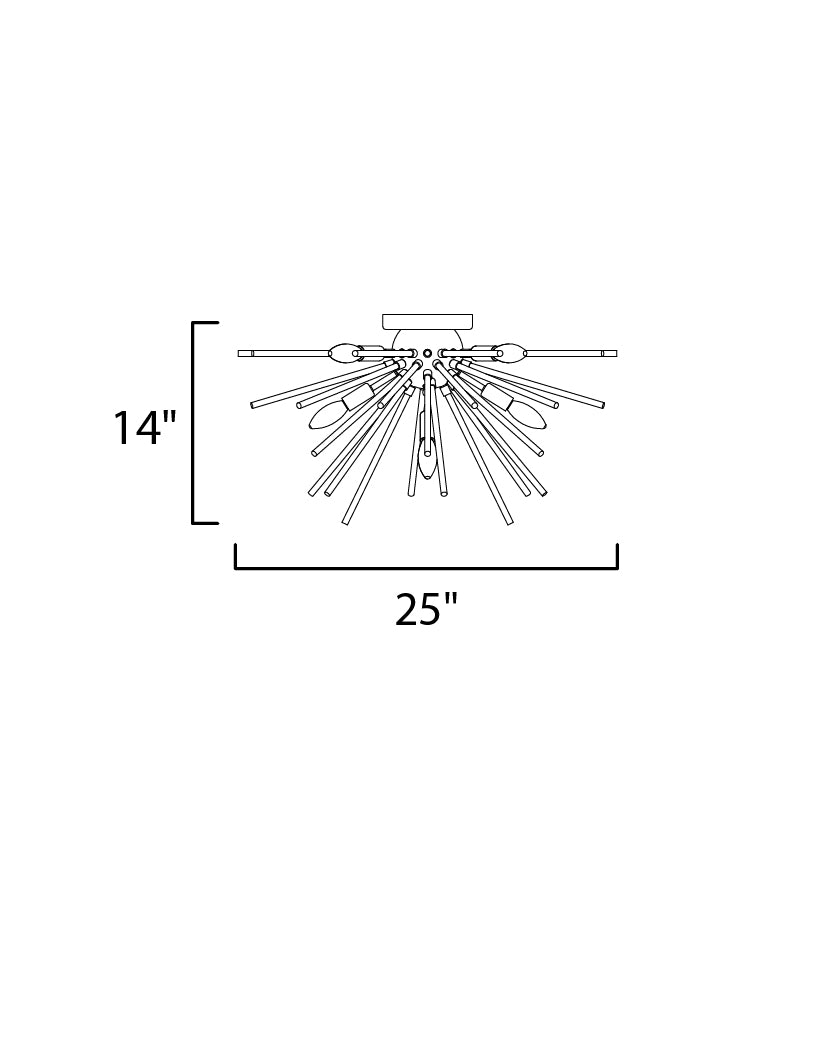 Polaris 8-Light Flush Mount Polished Chrome by Maxim Lighting