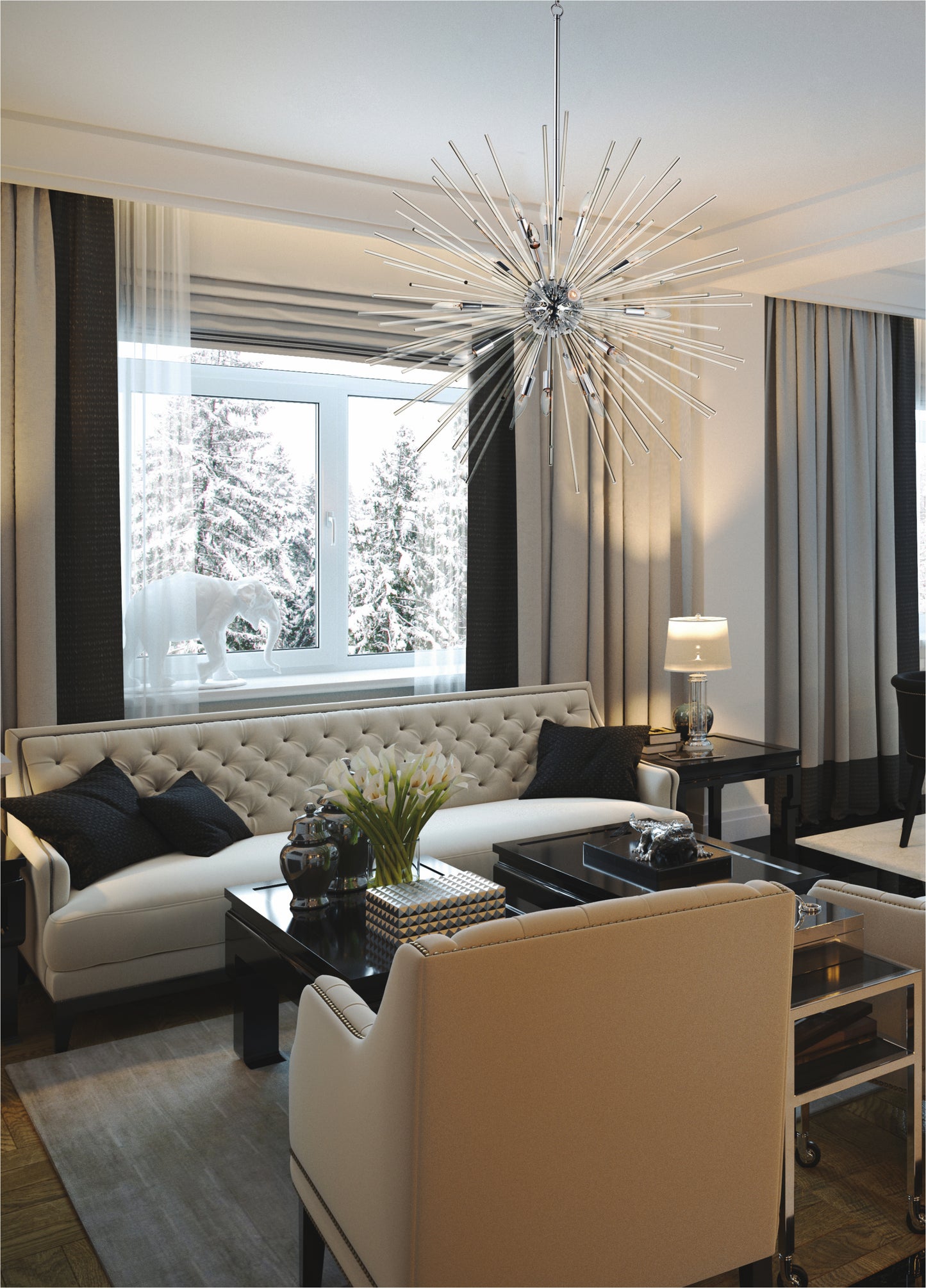 Polaris 16-Light Pendant Polished Chrome by Maxim Lighting