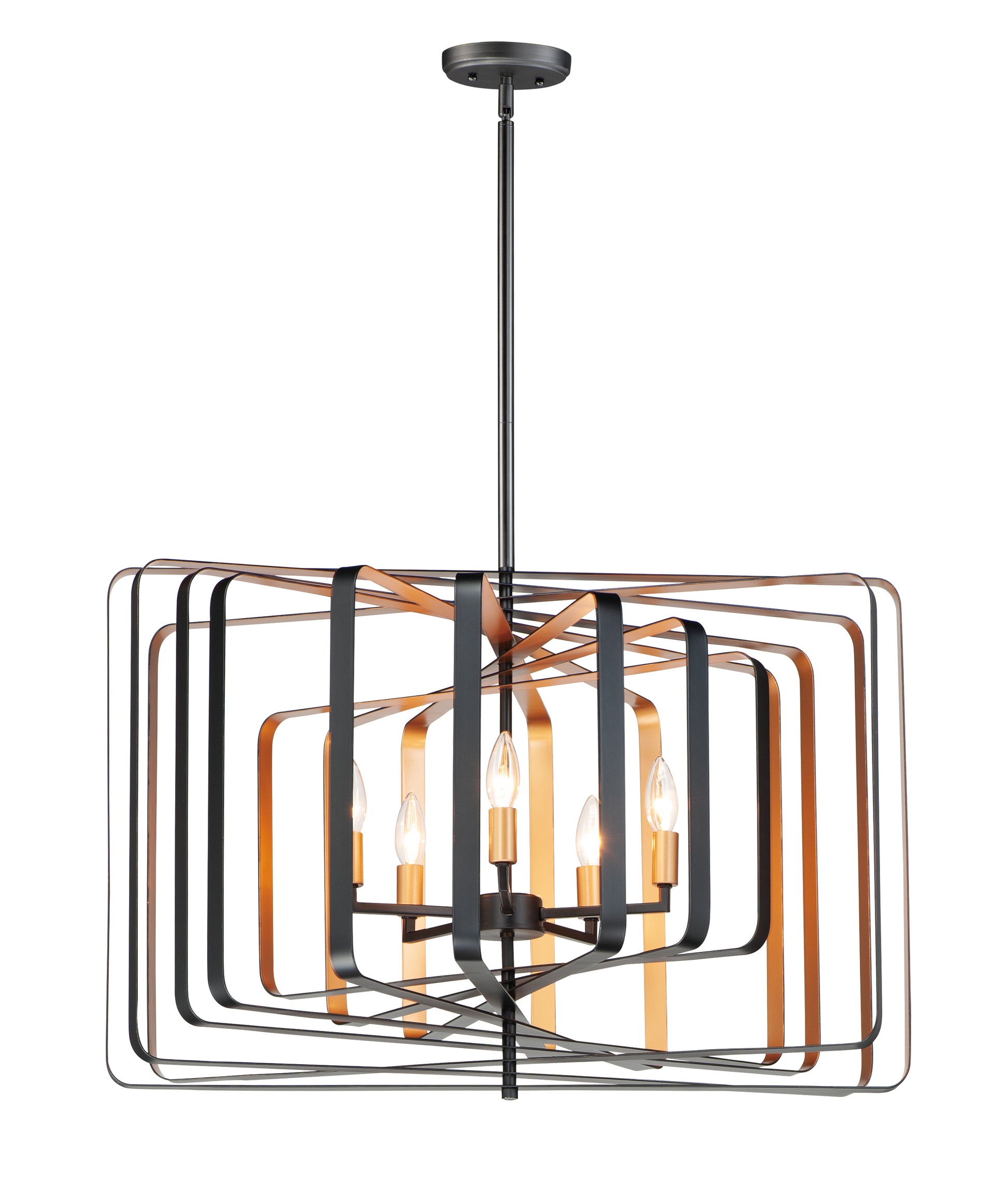 Radial 5-Light Pendant Black/Gold by Maxim Lighting