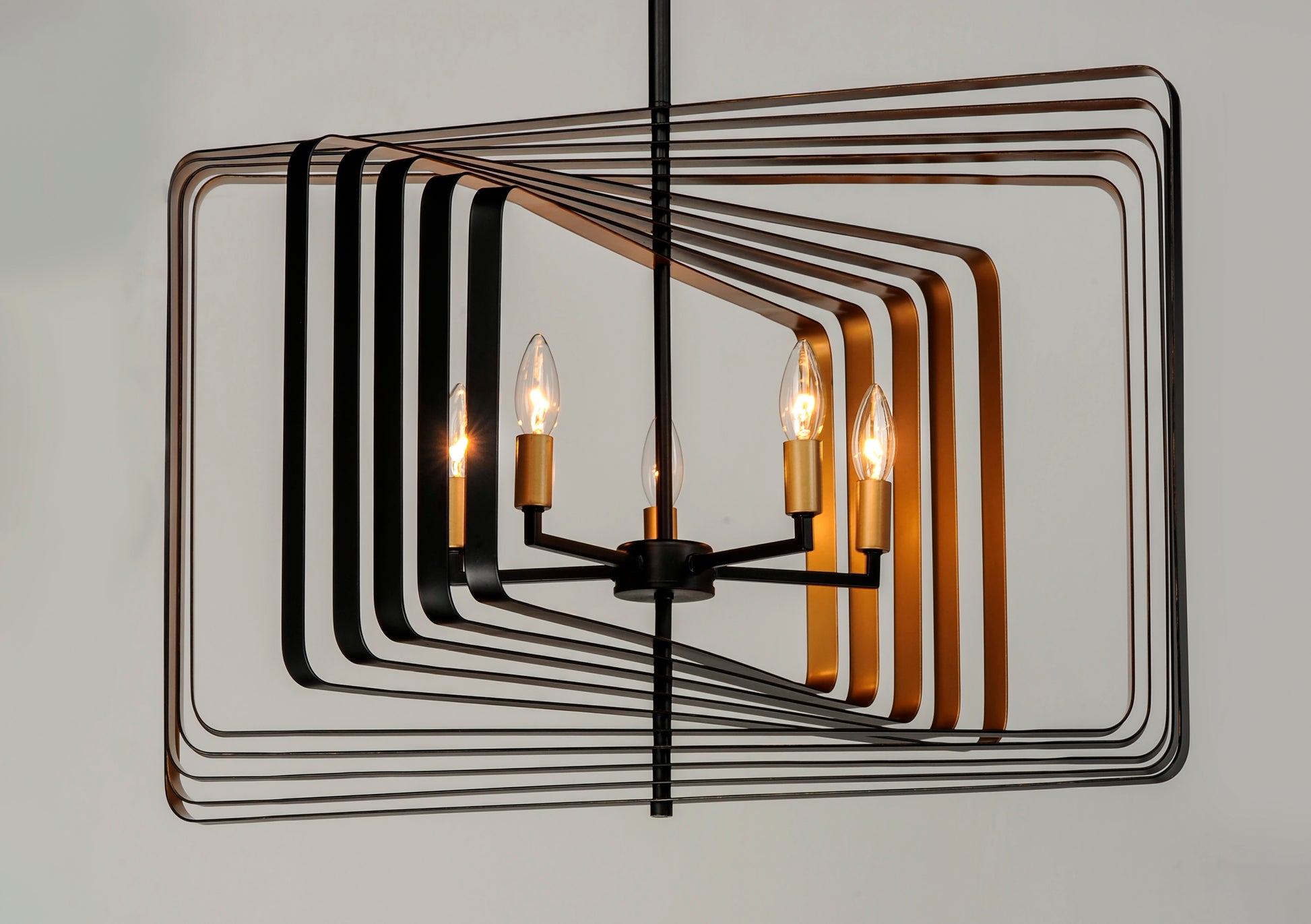 Radial 5-Light Pendant Black/Gold by Maxim Lighting