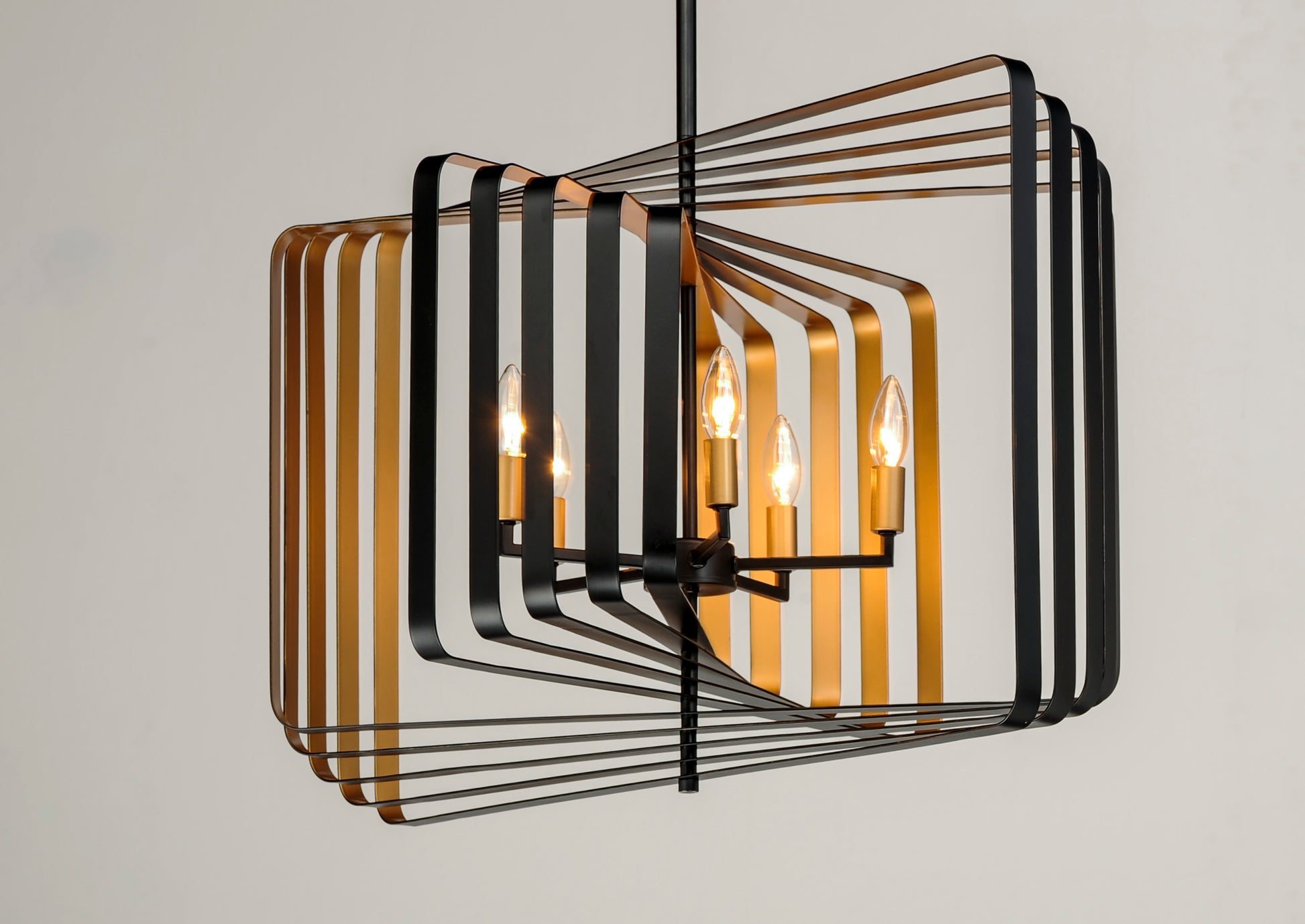 Radial 5-Light Pendant Black/Gold by Maxim Lighting