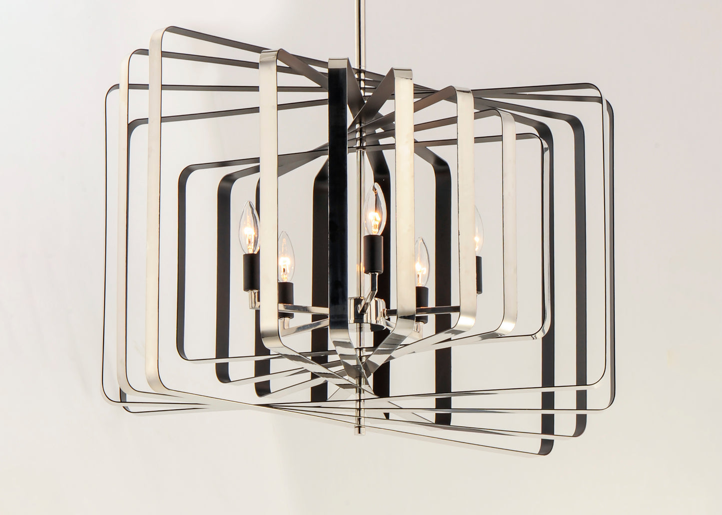 Radial 5-Light Pendant Polished Nickel/Black by Maxim Lighting