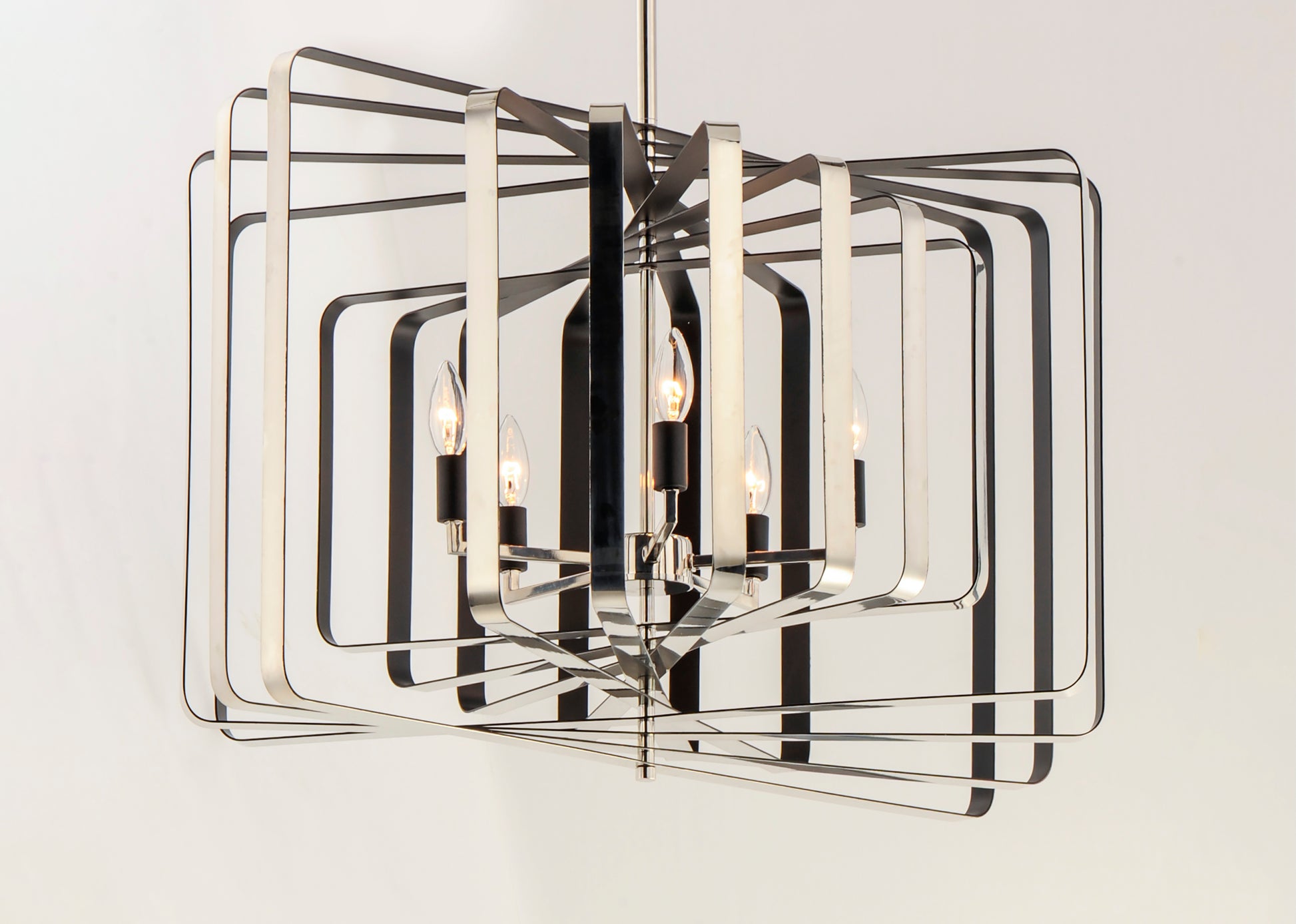 Radial 5-Light Pendant Polished Nickel/Black by Maxim Lighting