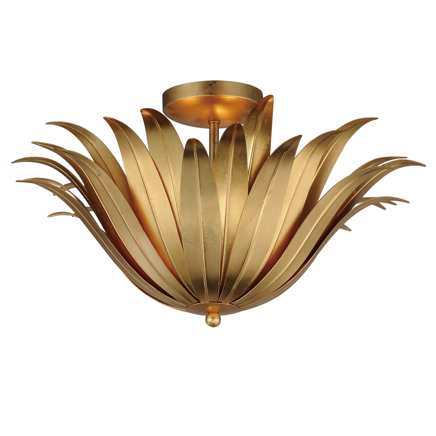Firenze 3-Light Semi-Flush/Pendant Convertible Gold Leaf by Maxim Lighting