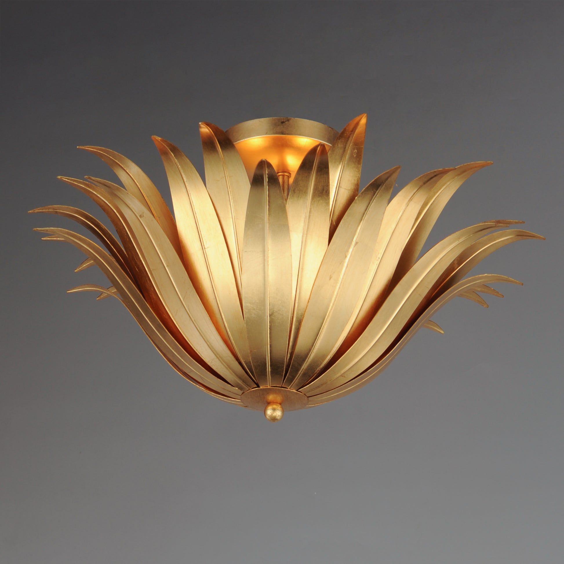 Firenze 3-Light Semi-Flush/Pendant Convertible Gold Leaf by Maxim Lighting