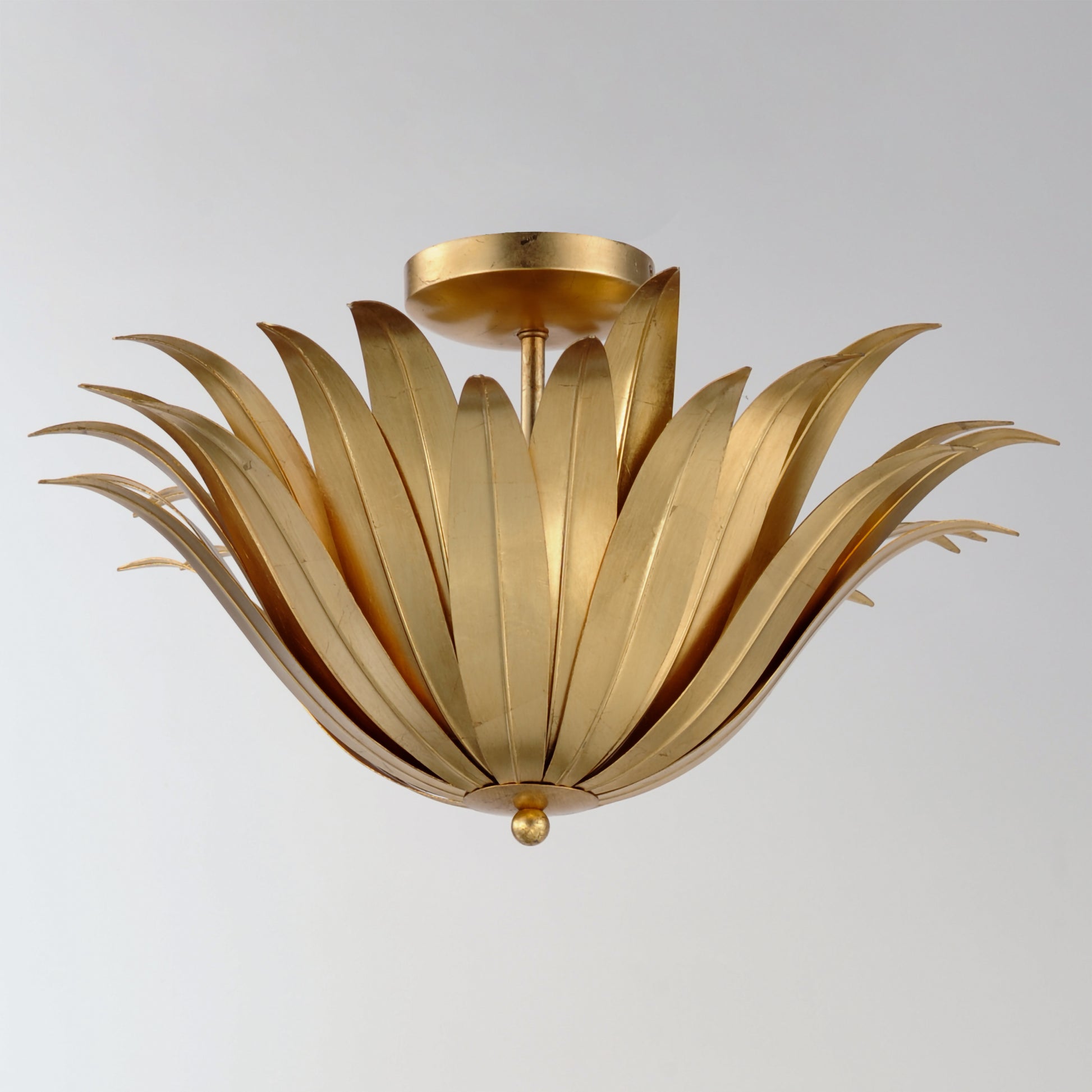 Firenze 3-Light Semi-Flush/Pendant Convertible Gold Leaf by Maxim Lighting