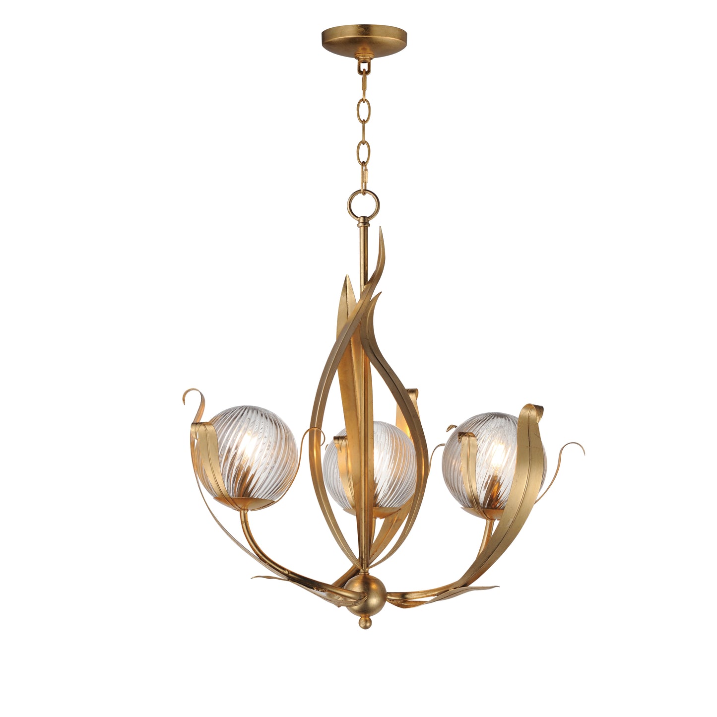 Firenze 3-Light Pendant Gold Leaf by Maxim Lighting