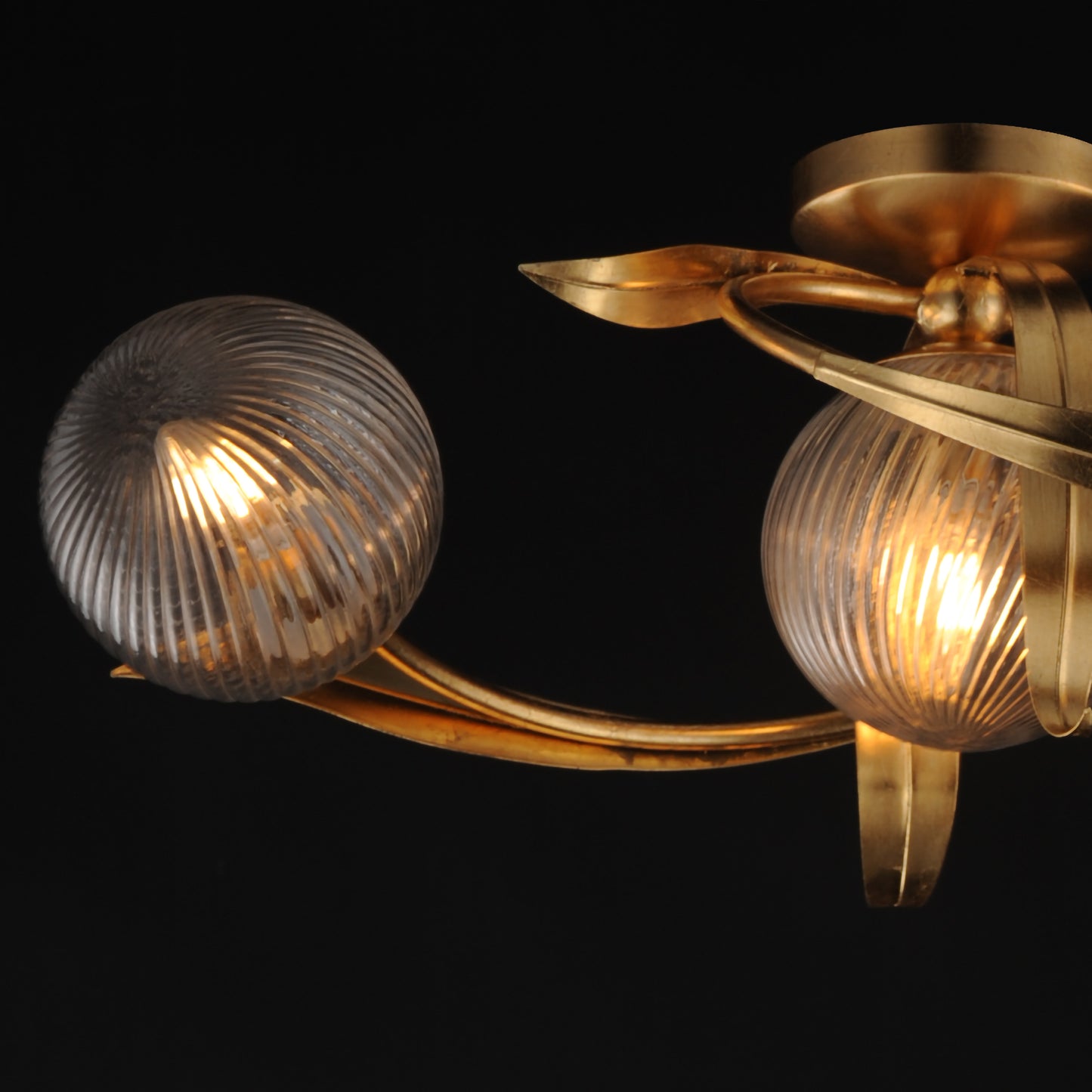 Firenze 3-Light Flush Mount Gold Leaf by Maxim Lighting