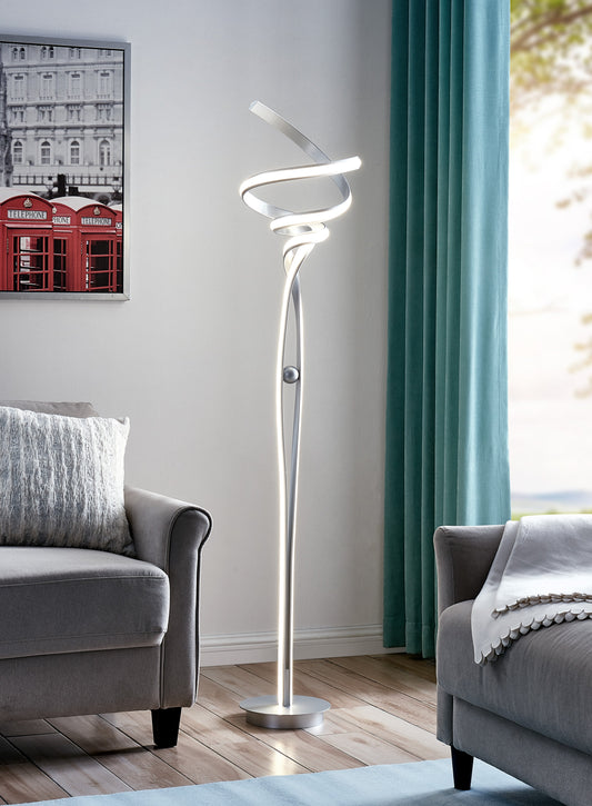 Munich LED Silver 63" Floor Lamp - Finesse Decor FL-004