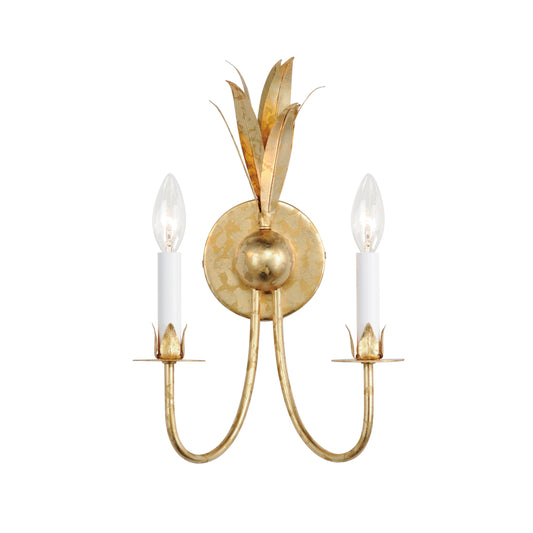 Paloma 2-Light Sconce Gold Leaf by Maxim Lighting