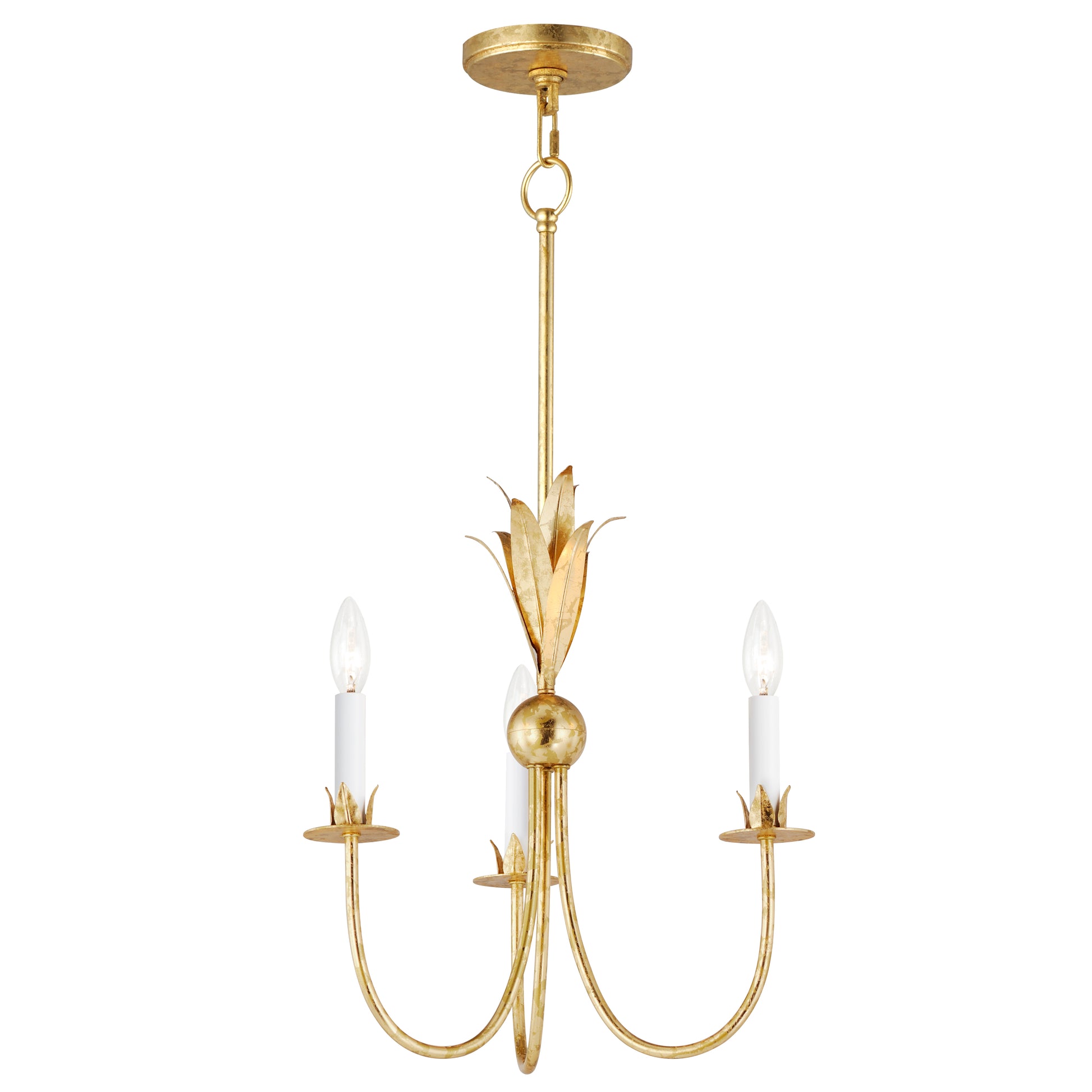 Paloma 3-Light Chandelier Gold Leaf by Maxim Lighting