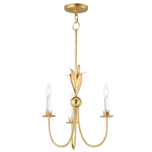 Paloma 3-Light Chandelier Gold Leaf by Maxim Lighting