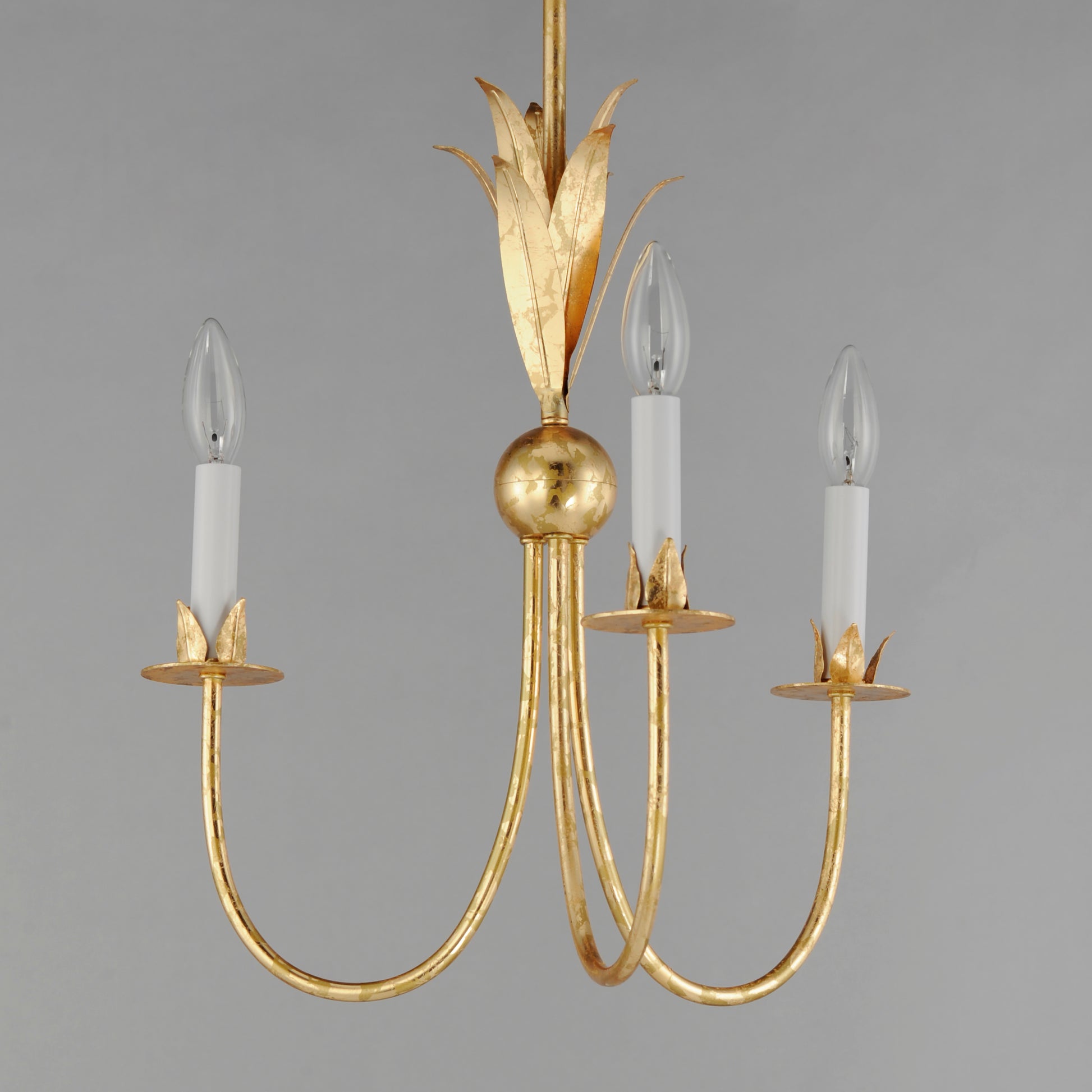Paloma 3-Light Chandelier Gold Leaf by Maxim Lighting
