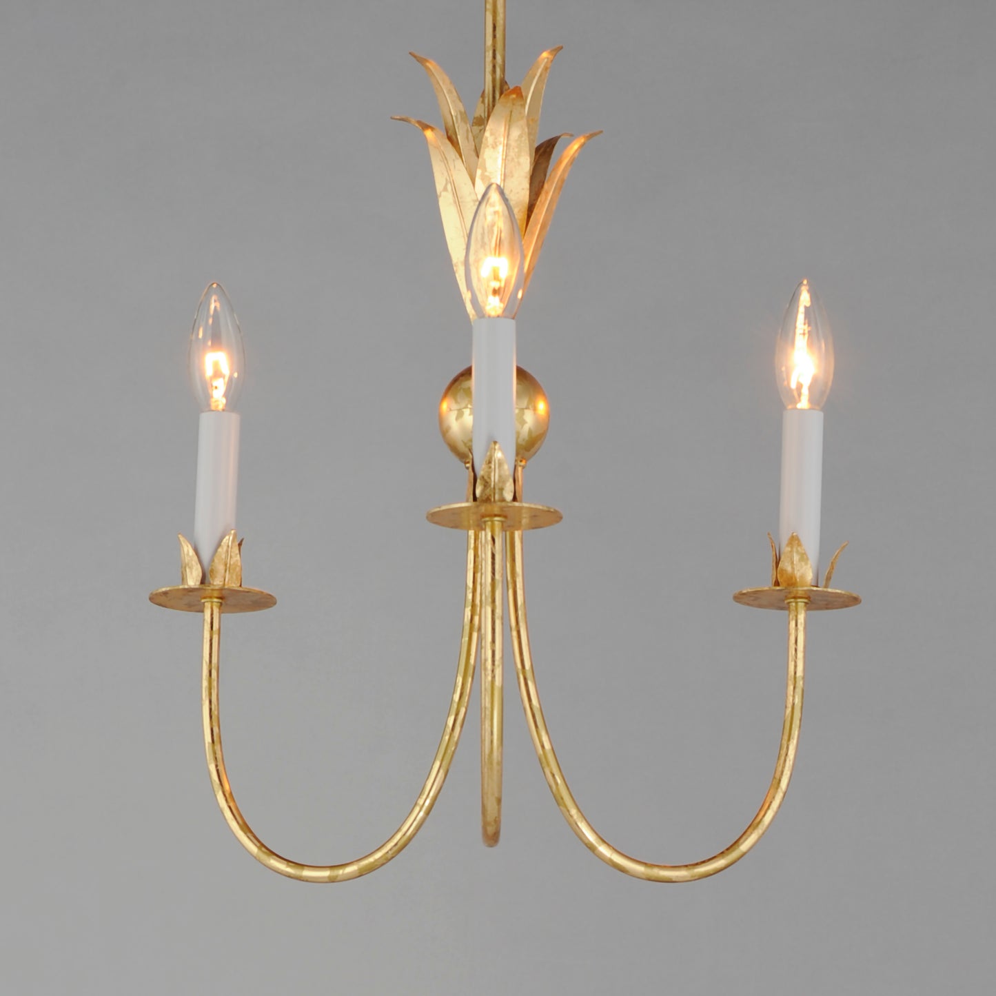 Paloma 3-Light Chandelier Gold Leaf by Maxim Lighting