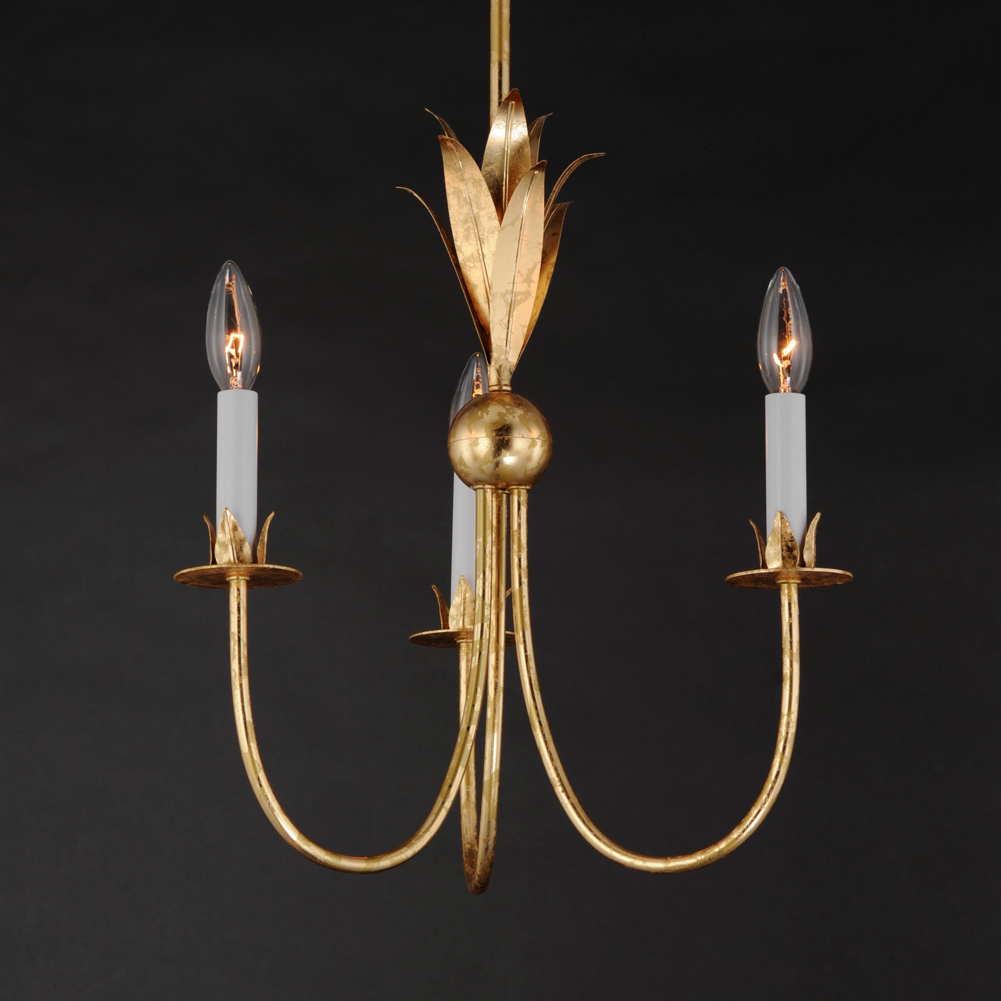 Paloma 3-Light Chandelier Gold Leaf by Maxim Lighting