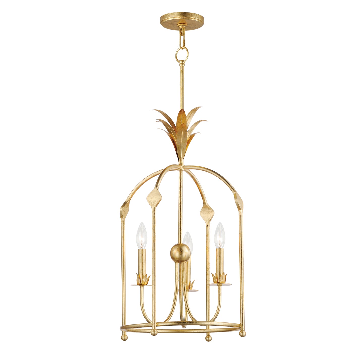 Paloma 3-Light Foyer Pendant Gold Leaf by Maxim Lighting