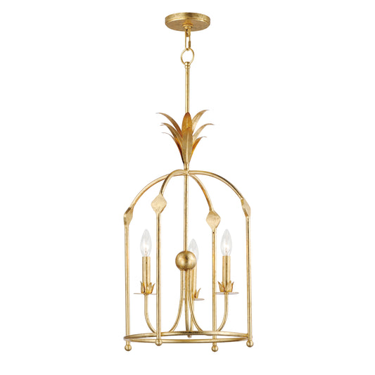 Paloma 3-Light Foyer Pendant Gold Leaf by Maxim Lighting