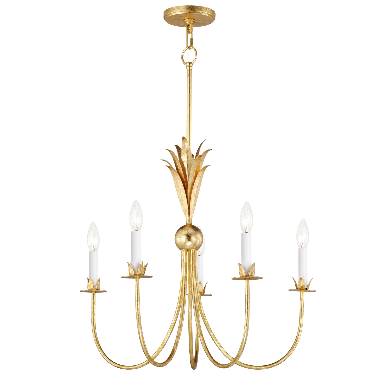 Paloma 5-Light Chandelier Gold Leaf by Maxim Lighting