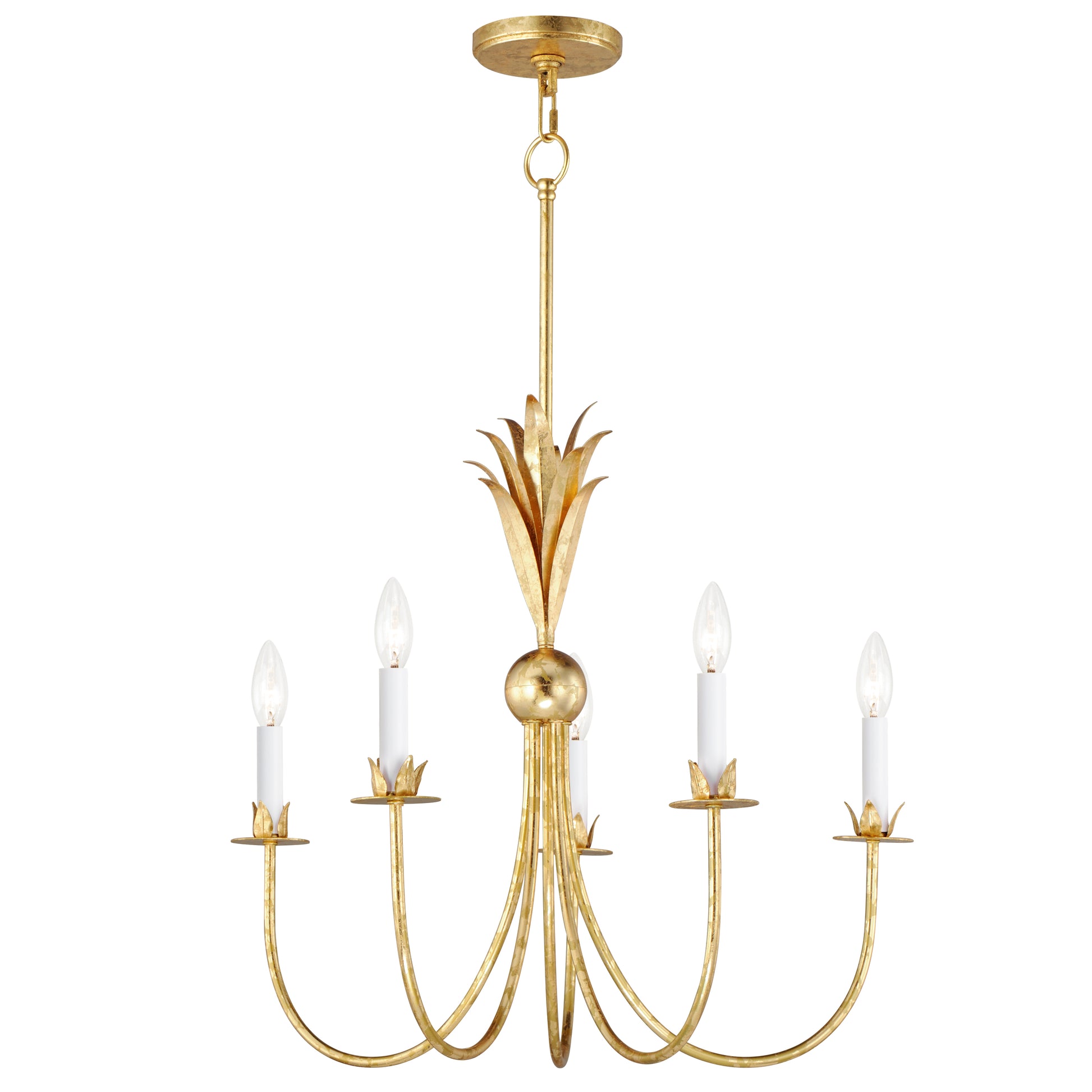 Paloma 5-Light Chandelier Gold Leaf by Maxim Lighting