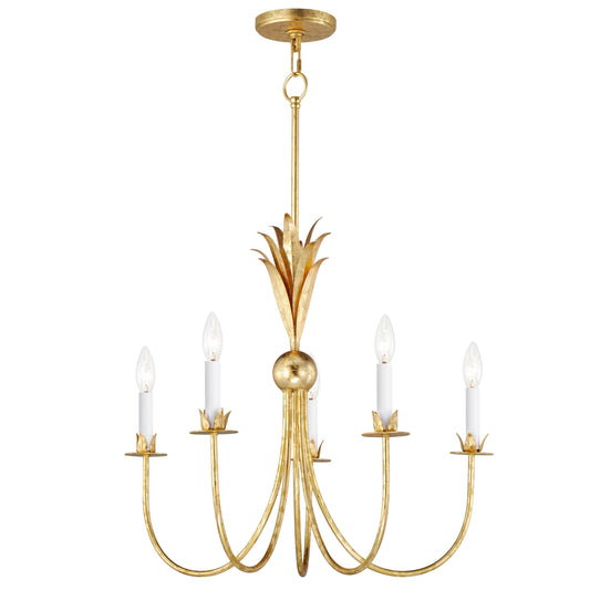 Paloma 5-Light Chandelier Gold Leaf by Maxim Lighting