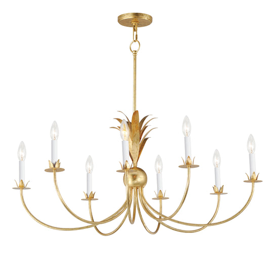 Paloma 8-Light Chandelier Gold Leaf by Maxim Lighting