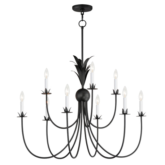 Paloma 9-Light Chandelier Anthracite by Maxim Lighting