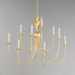 Paloma 9-Light Chandelier Gold Leaf by Maxim Lighting