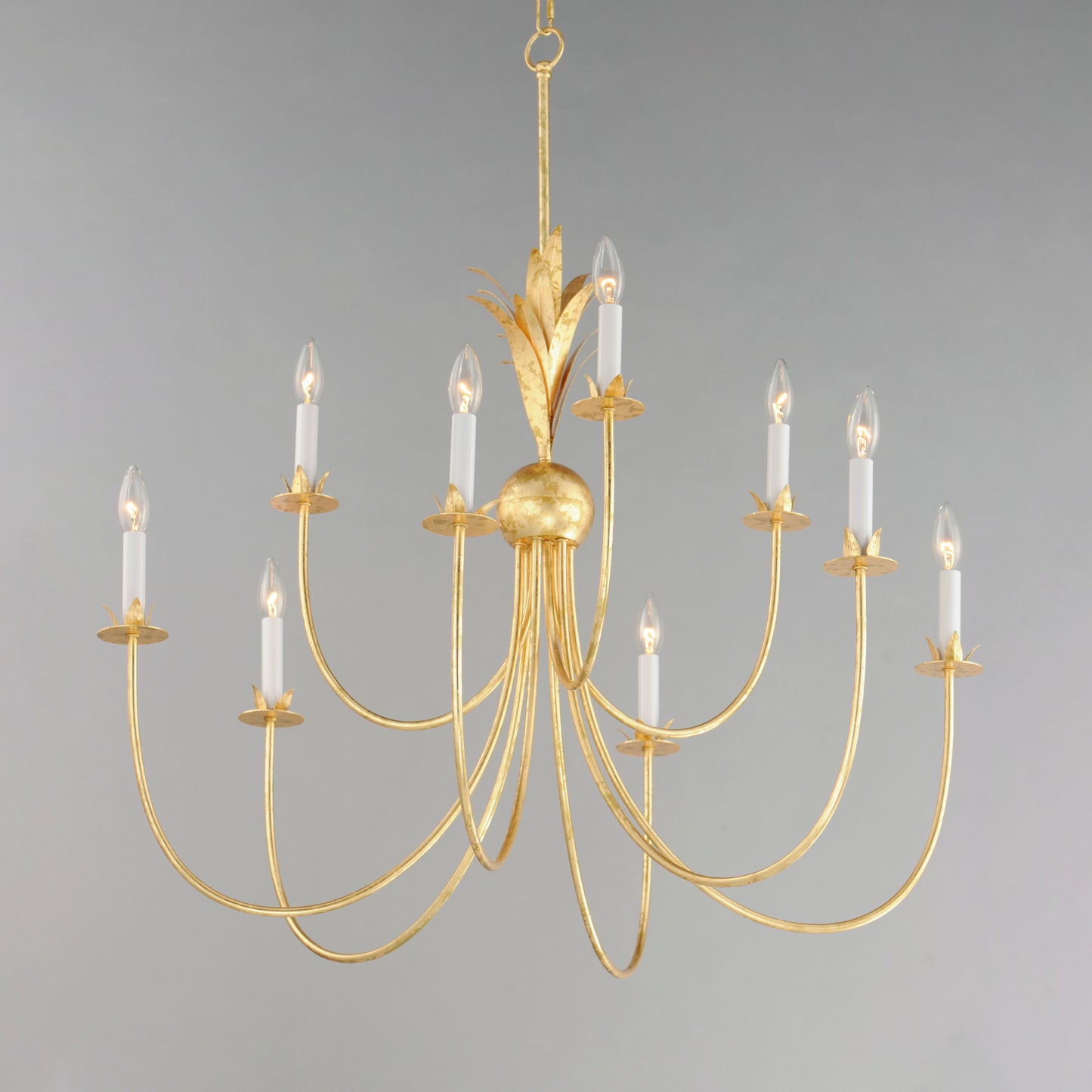 Paloma 9-Light Chandelier Gold Leaf by Maxim Lighting