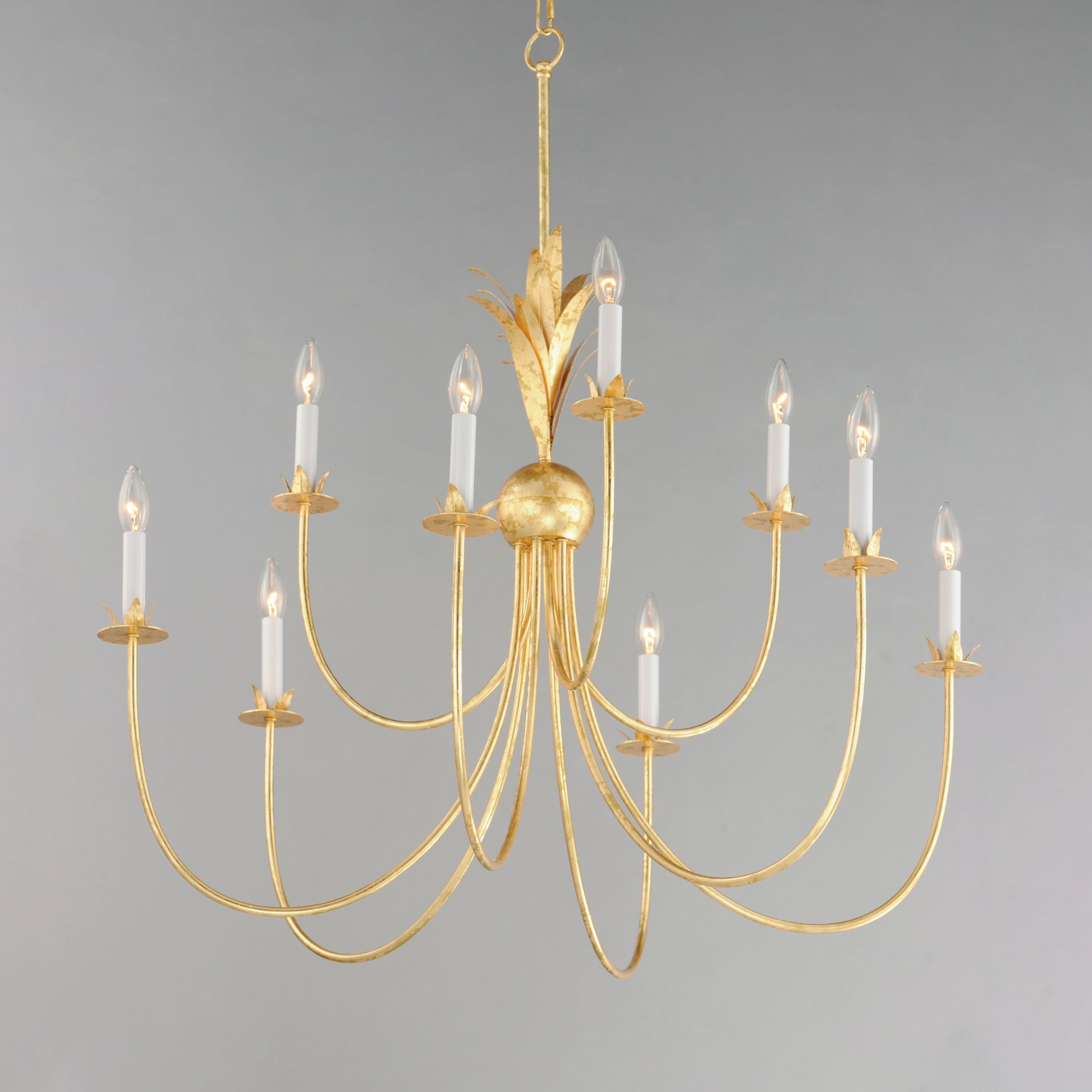 Paloma 9-Light Chandelier Gold Leaf by Maxim Lighting
