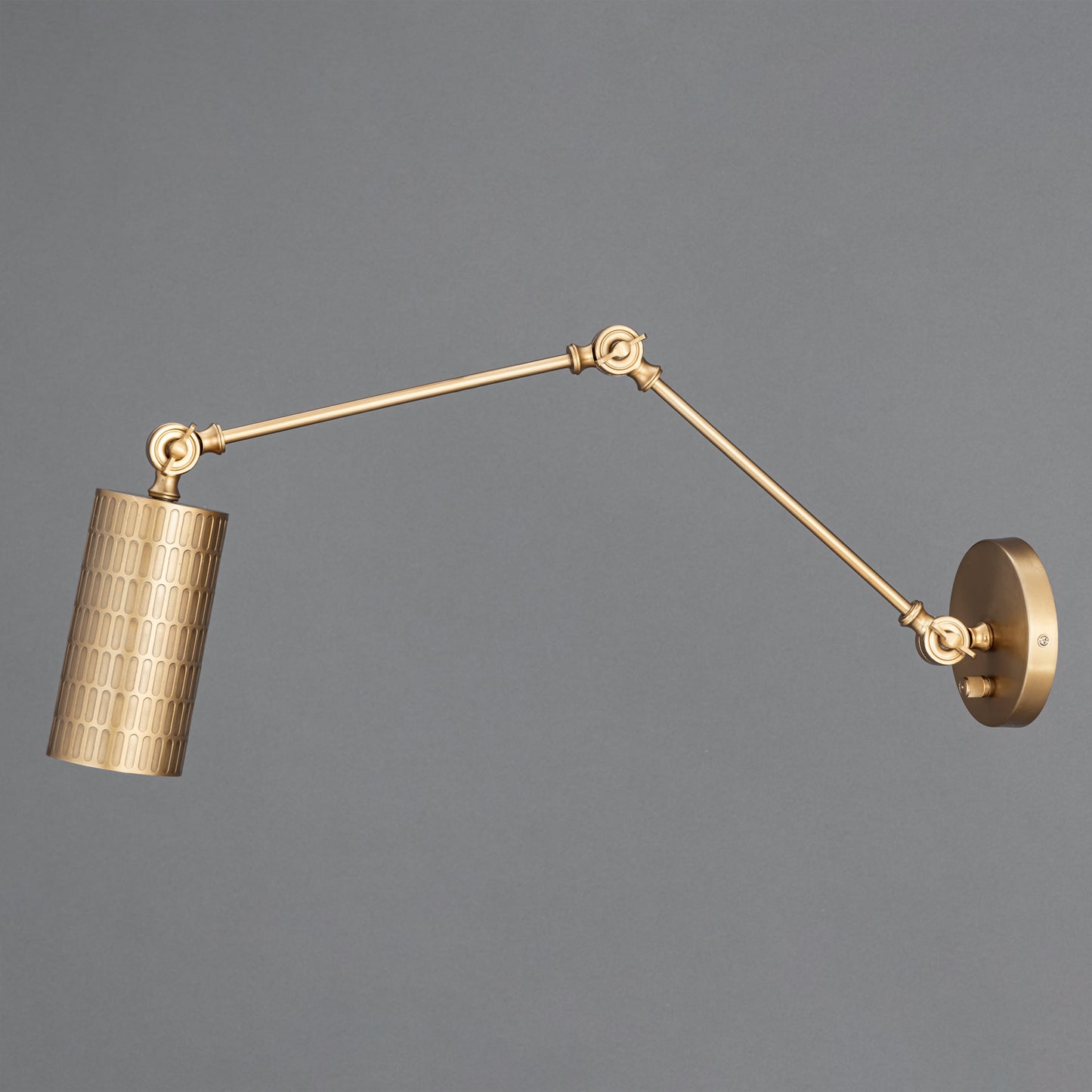 Shaka Swing Arm Wall Sconce Weathered Brass by Maxim Lighting