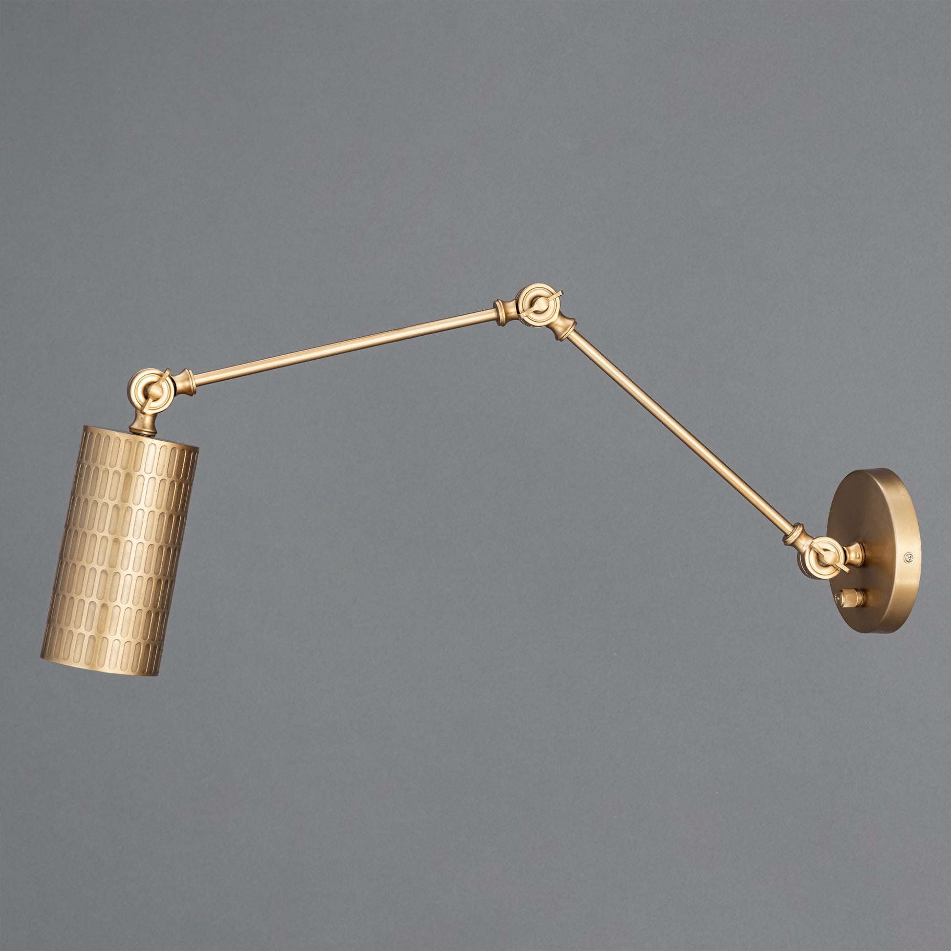 Shaka Swing Arm Wall Sconce Weathered Brass by Maxim Lighting