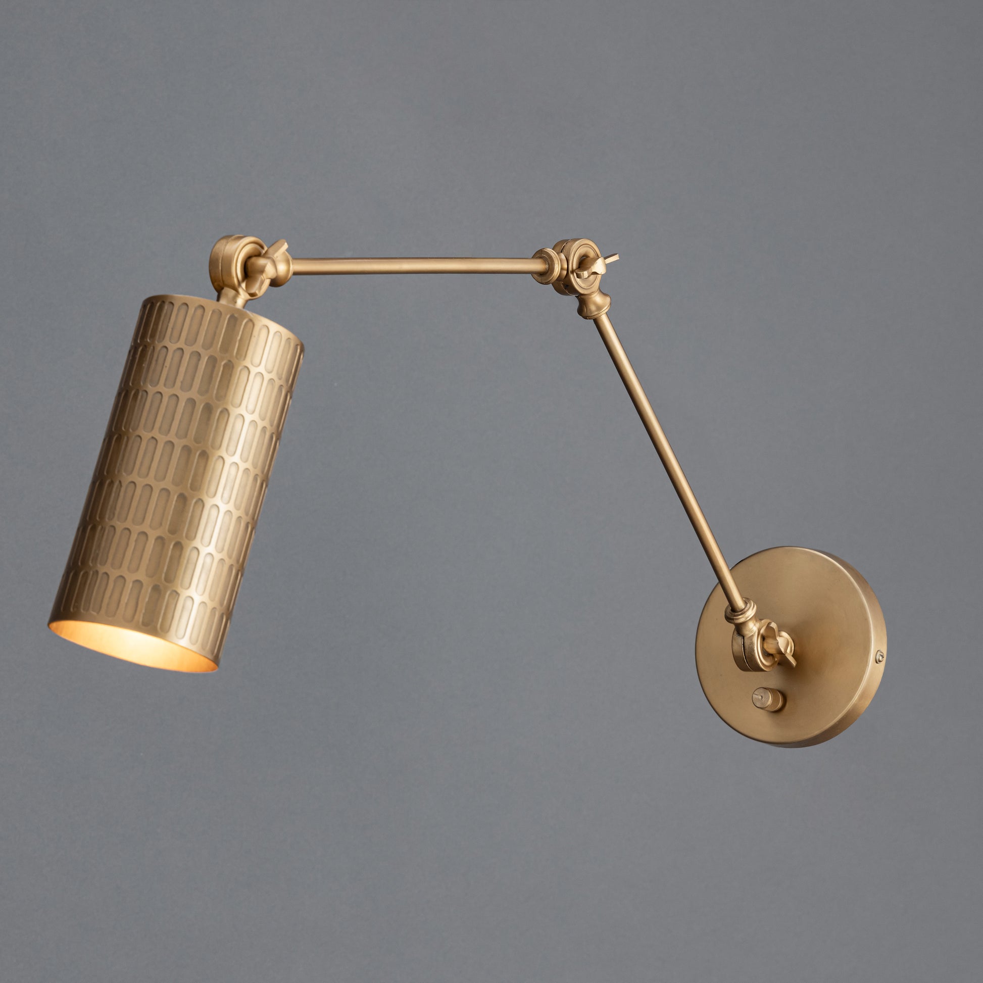 Shaka Swing Arm Wall Sconce Weathered Brass by Maxim Lighting