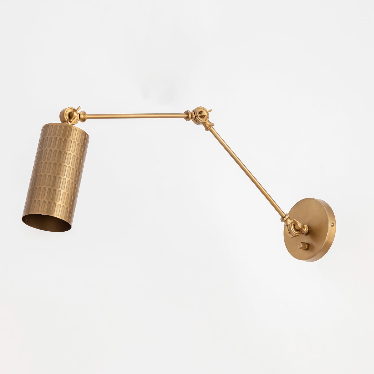 Shaka Swing Arm Wall Sconce Weathered Brass by Maxim Lighting