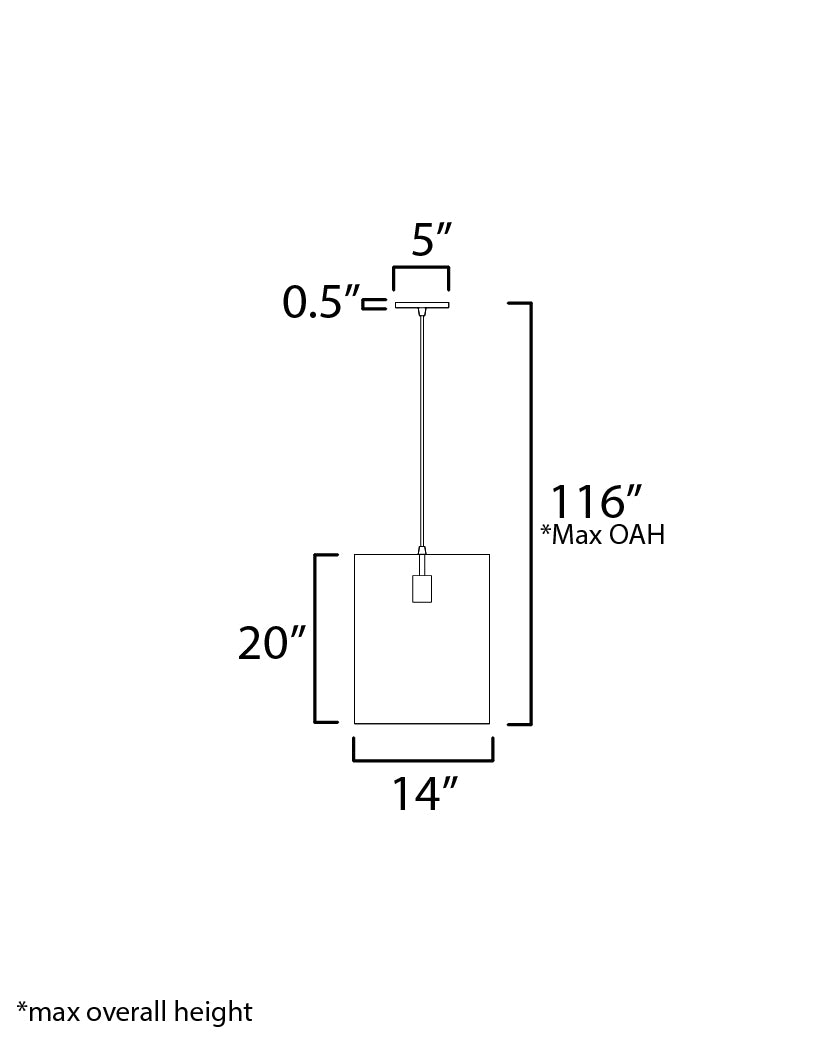 Shaka Pendant Black/White by Maxim Lighting