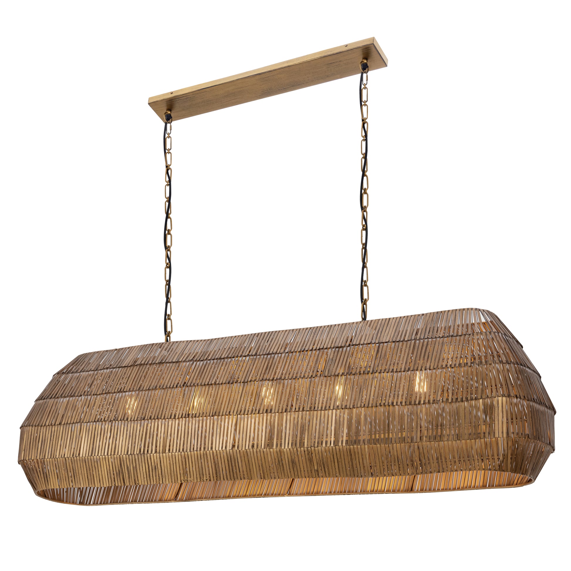 Gilda 5-Light Linear Pendant Antique Brass by Maxim Lighting