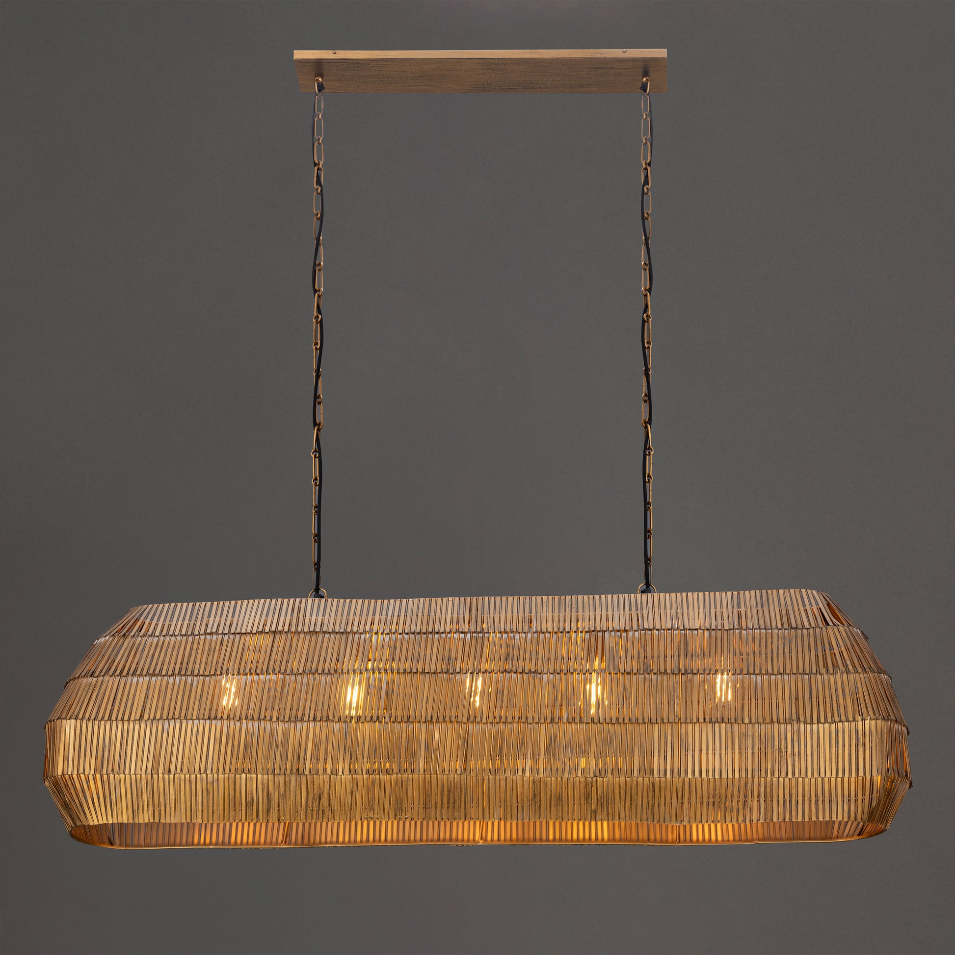 Gilda 5-Light Linear Pendant Antique Brass by Maxim Lighting
